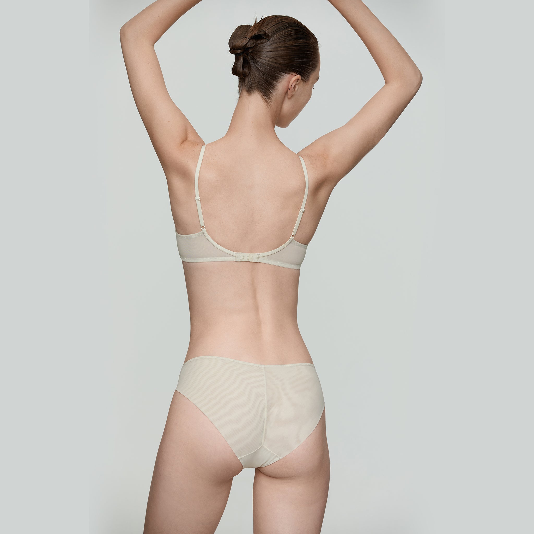 Leavers Eyelash Lace 3/4 Underwire Bra,White