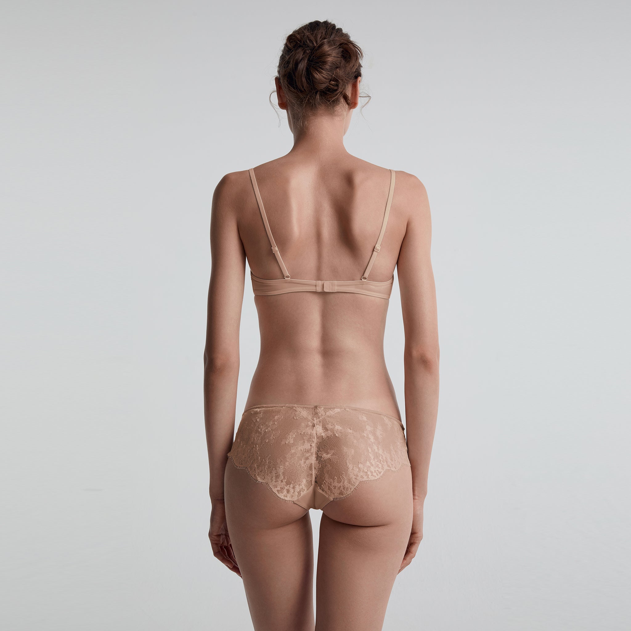 Leavers Eyelash Lace Underwire Bra, Cinnamon