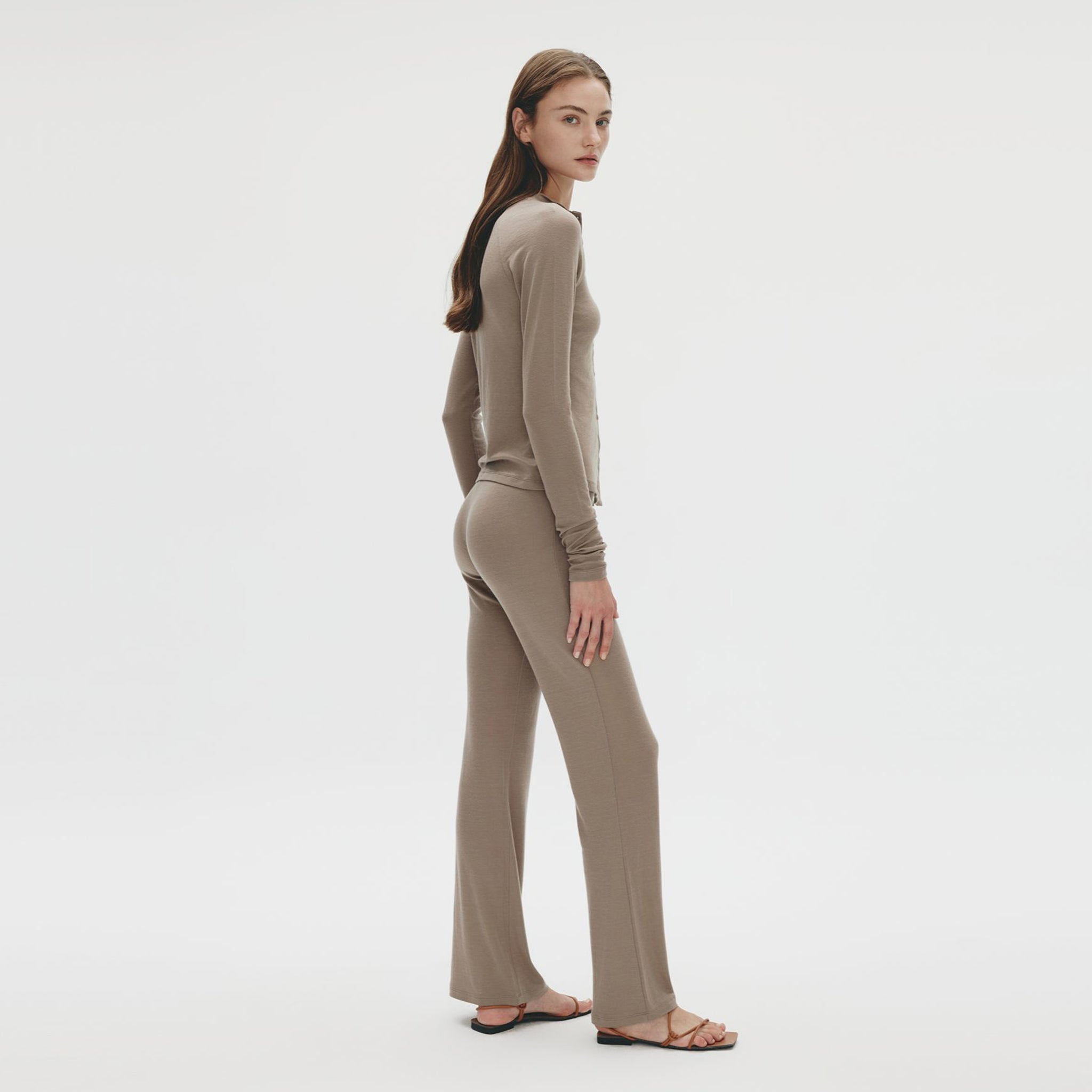 Highneck Raglan Jersey Cardigan,Stone Grey