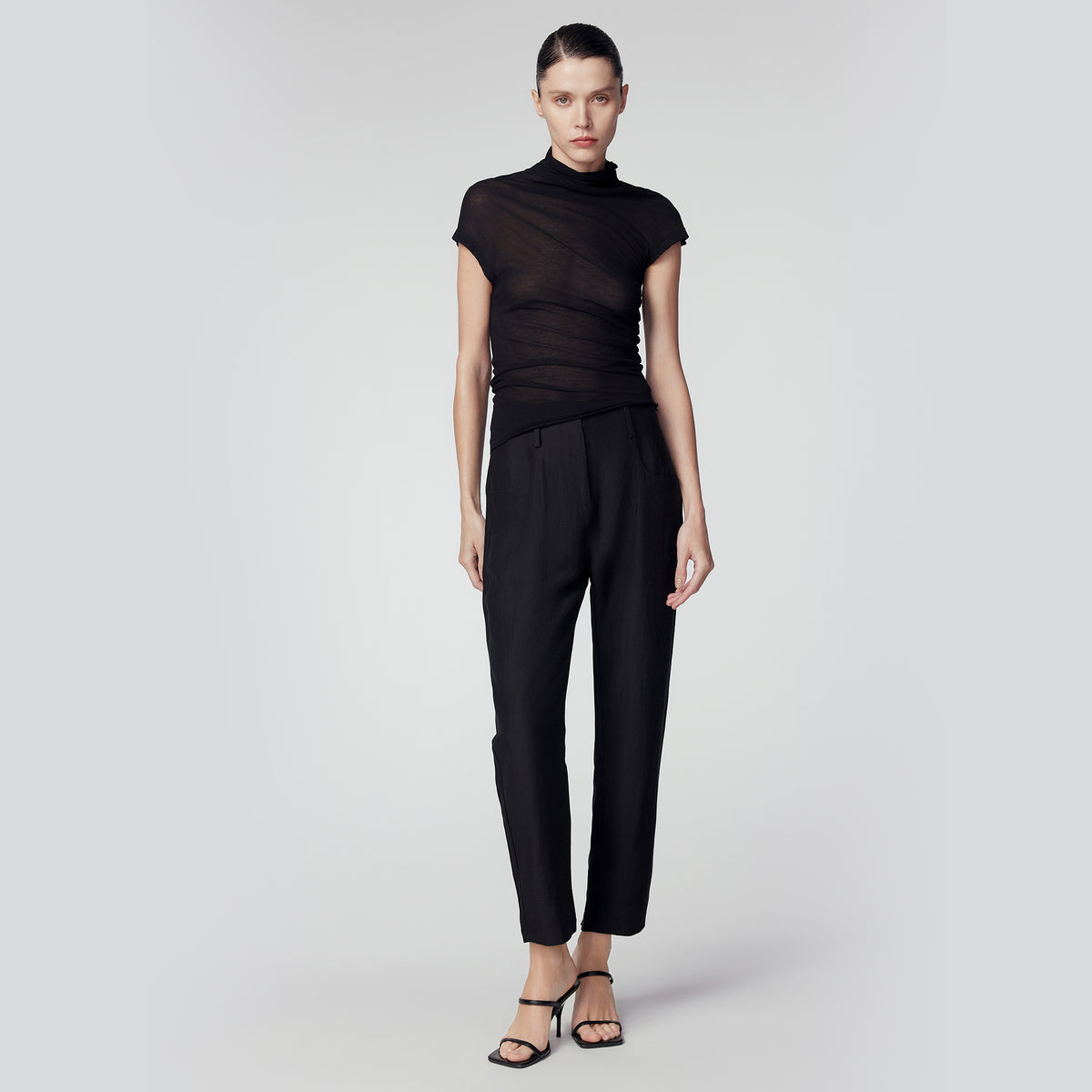 Asymmetrical T-Shirt, Black