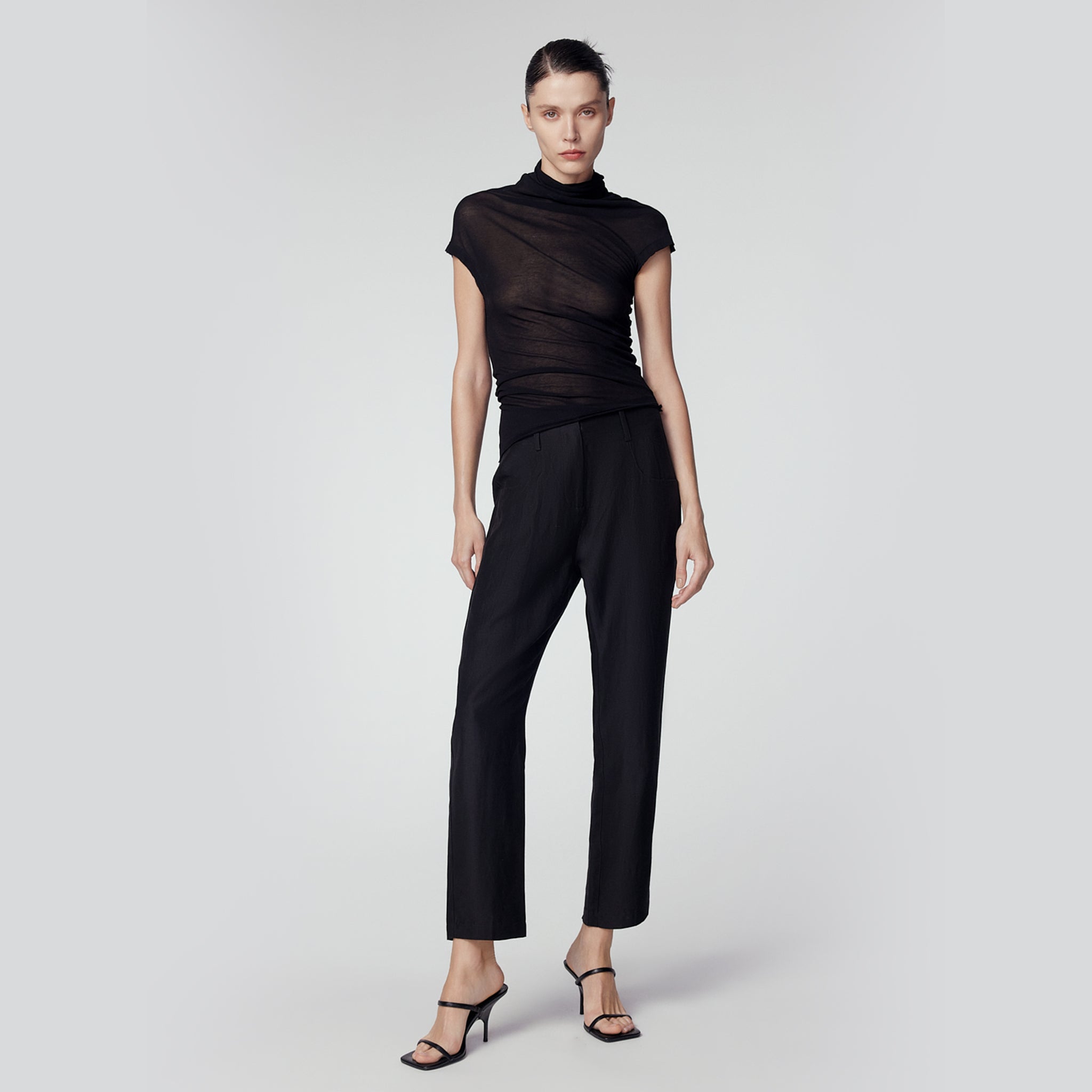 Asymmetrical T-Shirt, Black