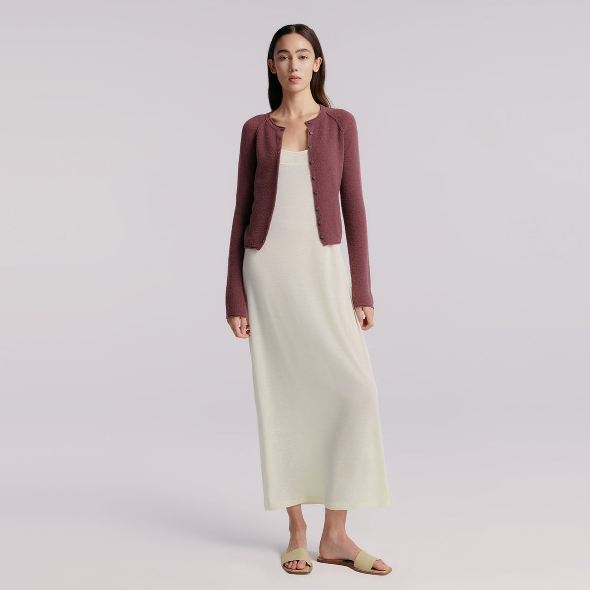 Raglan Cardigan,Grape Purple