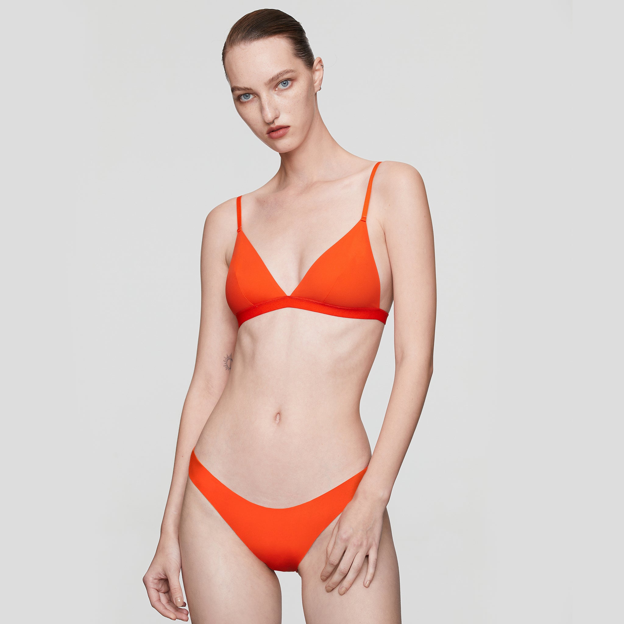 Free Cut Triangle Bra,Orange