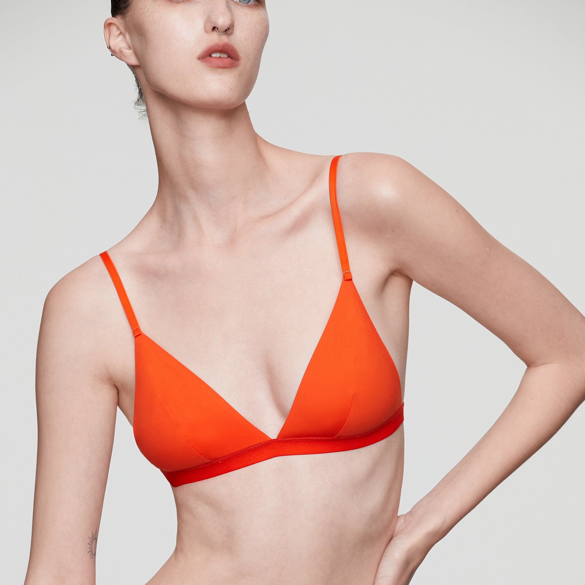 Free Cut Triangle Bra,Orange