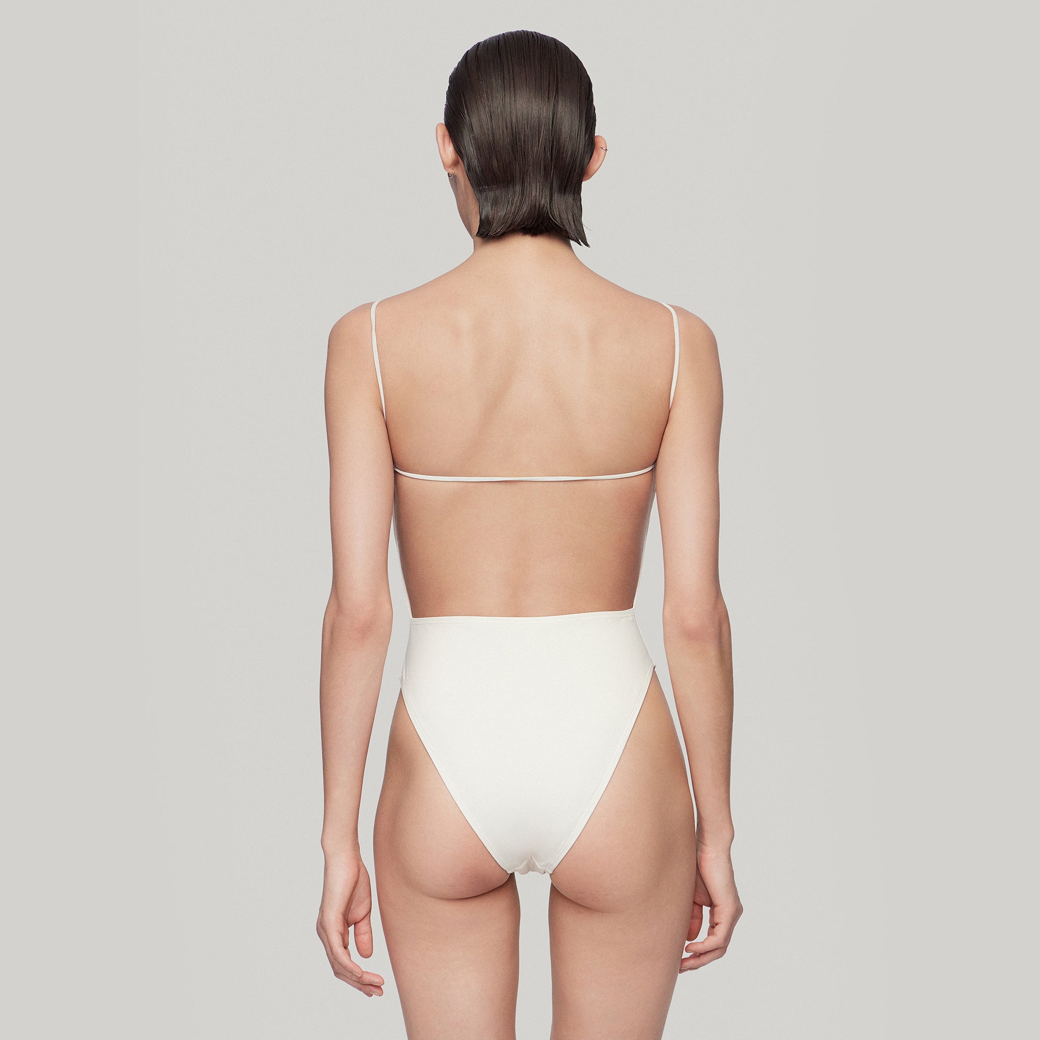 Open-back Swimsuit,White