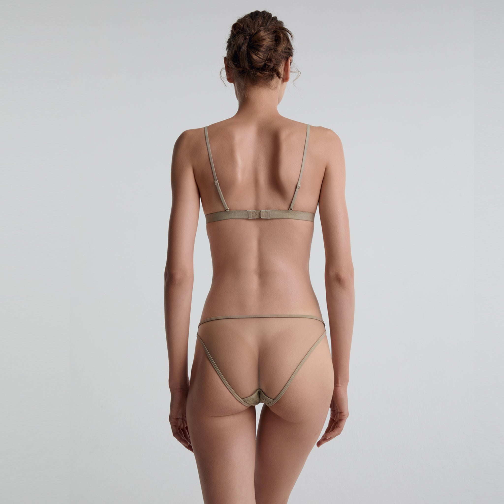 Raw Edge Lace Bralette, Sage Green