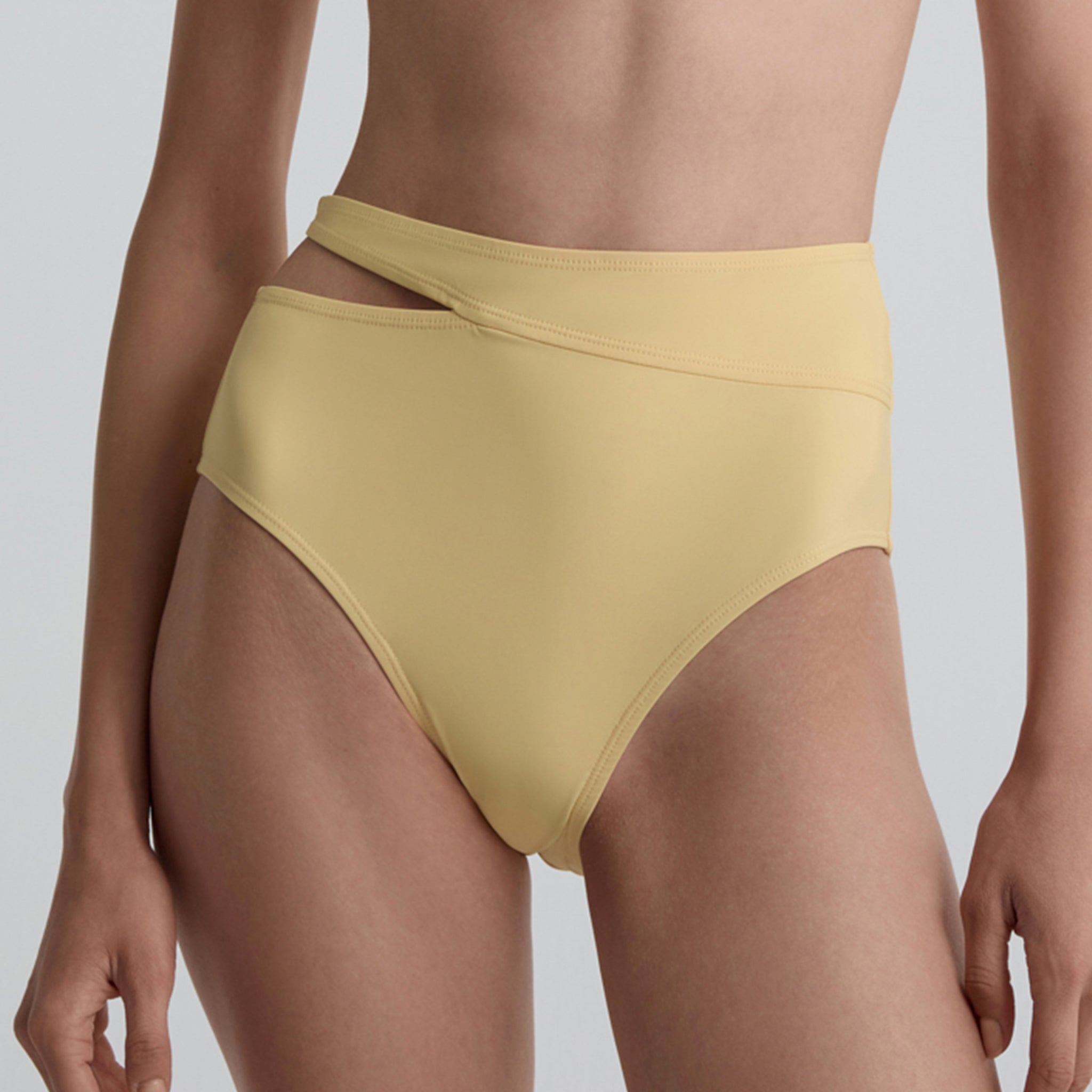 Asymmetrical High-rise Bikini Bottom, Yuzu