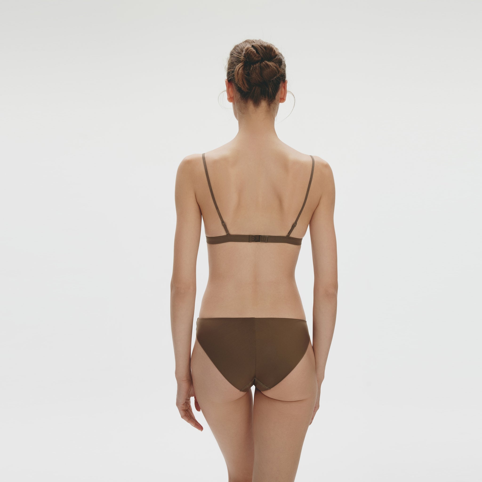 Molded Soft Triangle Bralette,Coffee