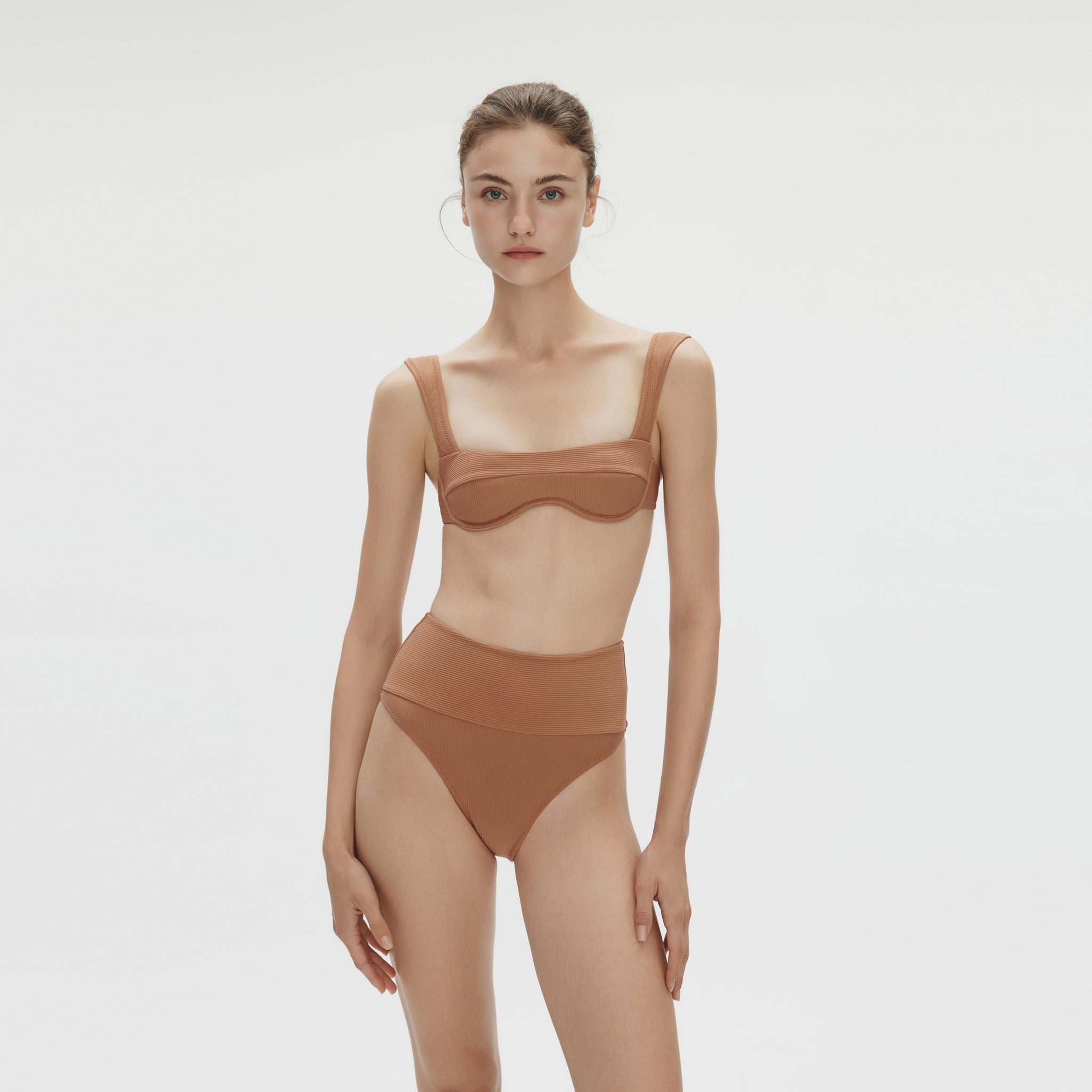 Underwire Bikini Top,Toffee