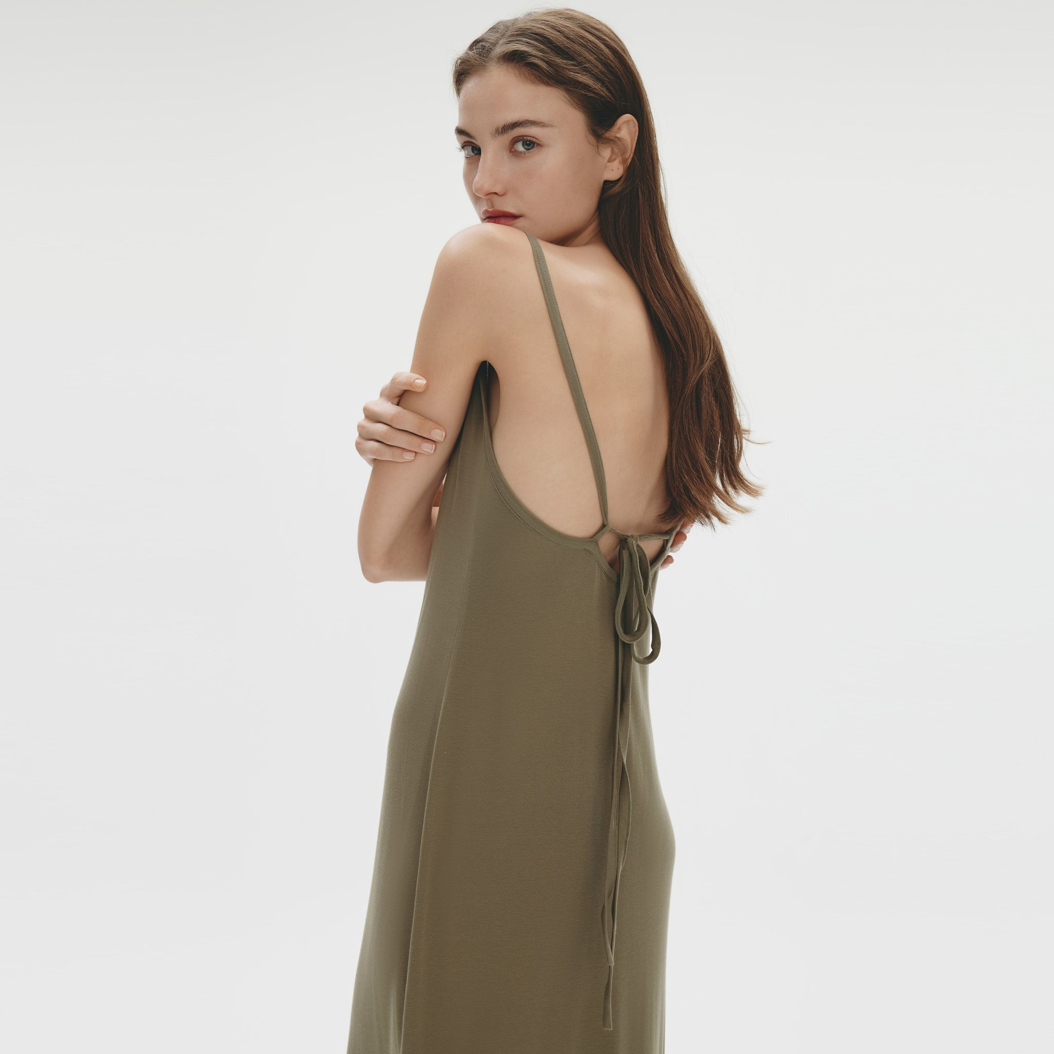 Tie-back Dress,Grey Oliver