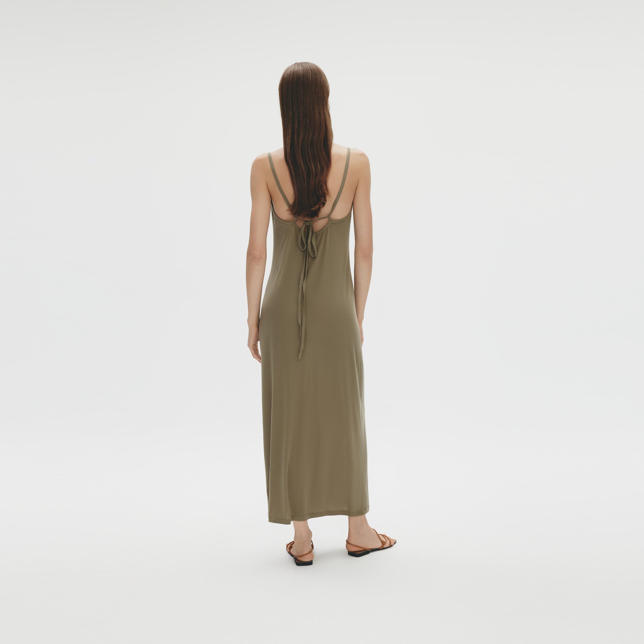 Tie-back Dress,Grey Oliver