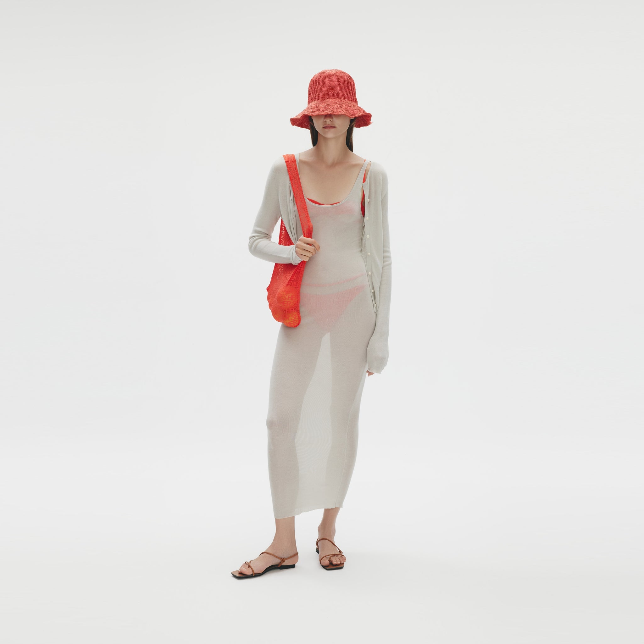Ribbing Cardigan, Light Fog