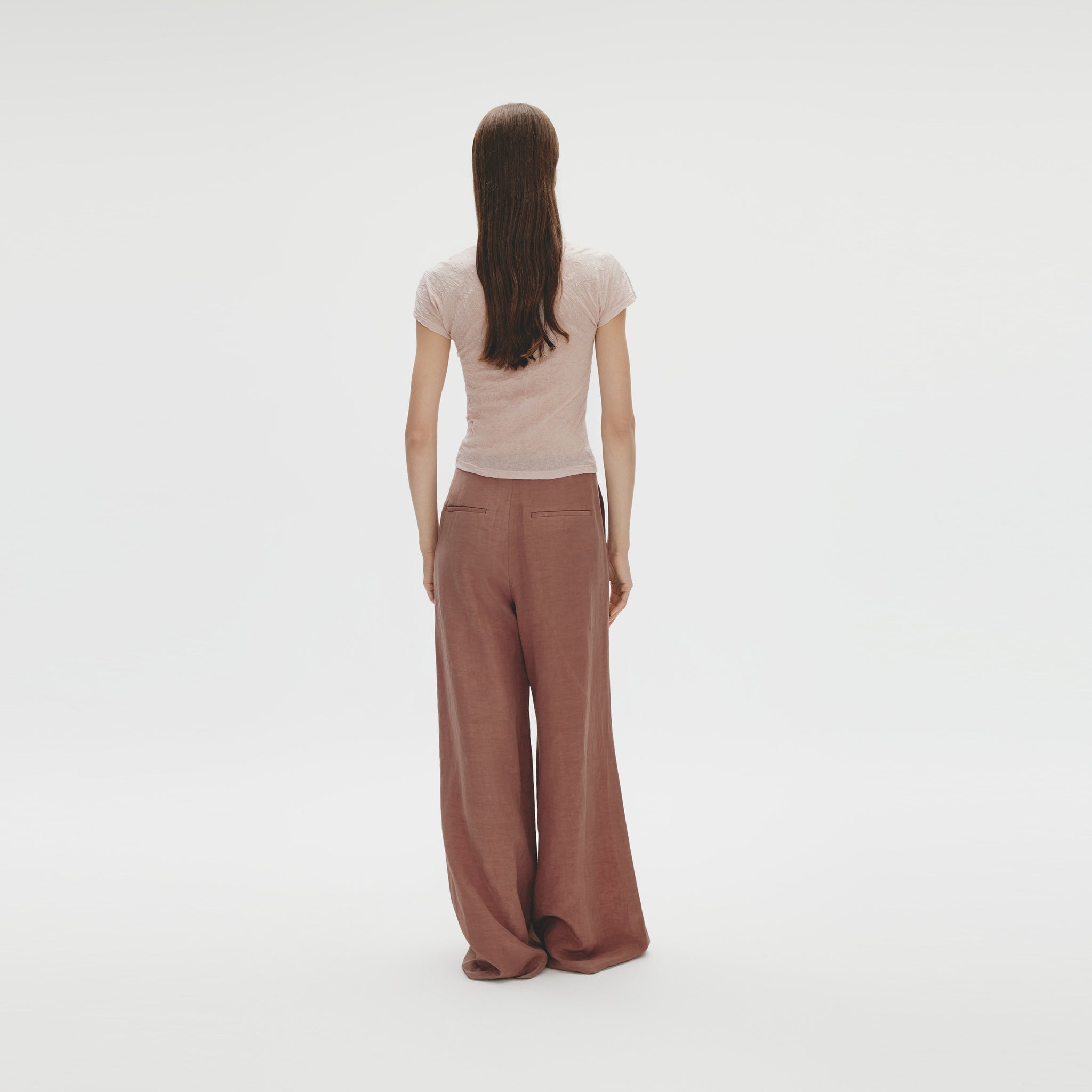 Wrinkle Jersey T-shirt,Light Pink