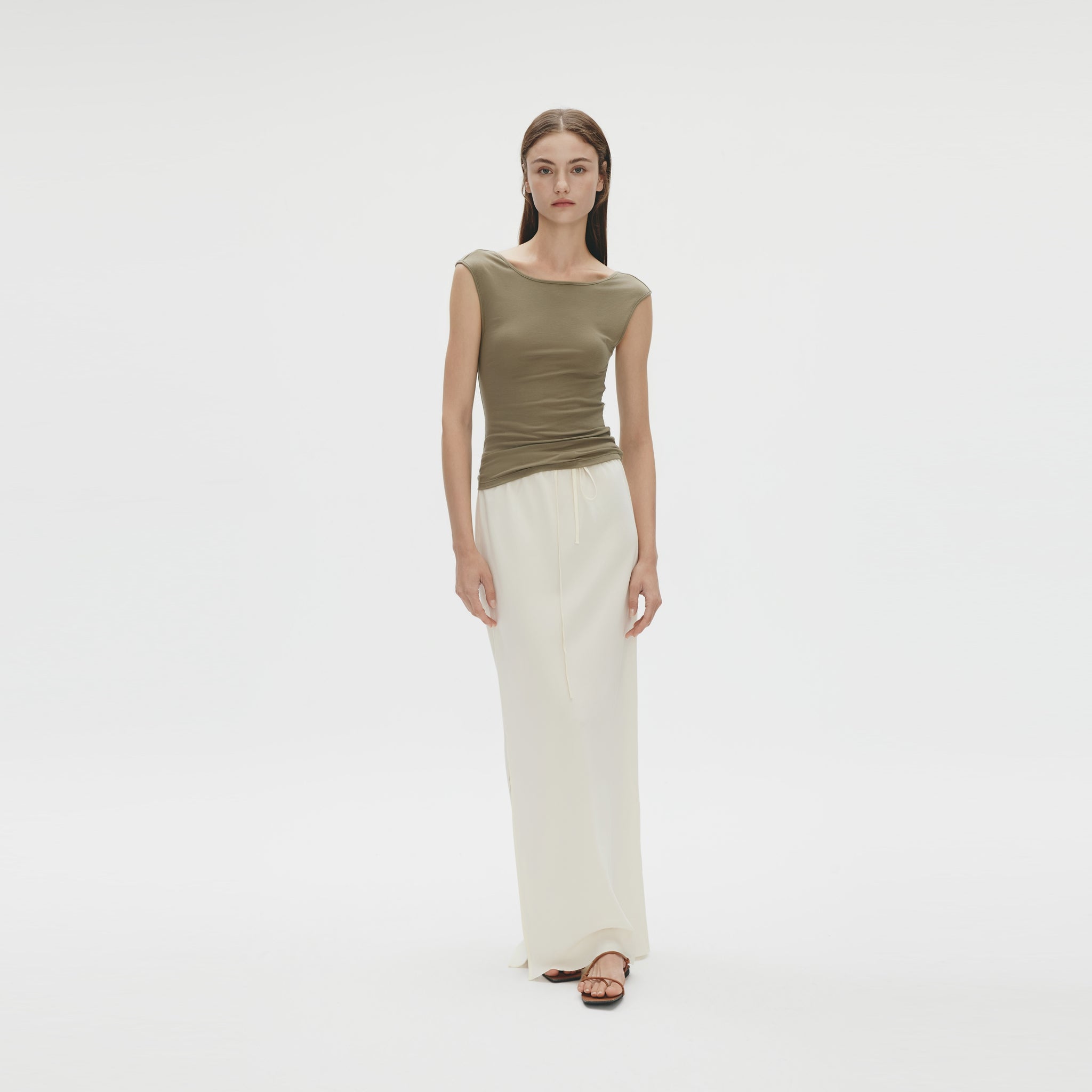 Low-back T-shirt,Grey Oliver