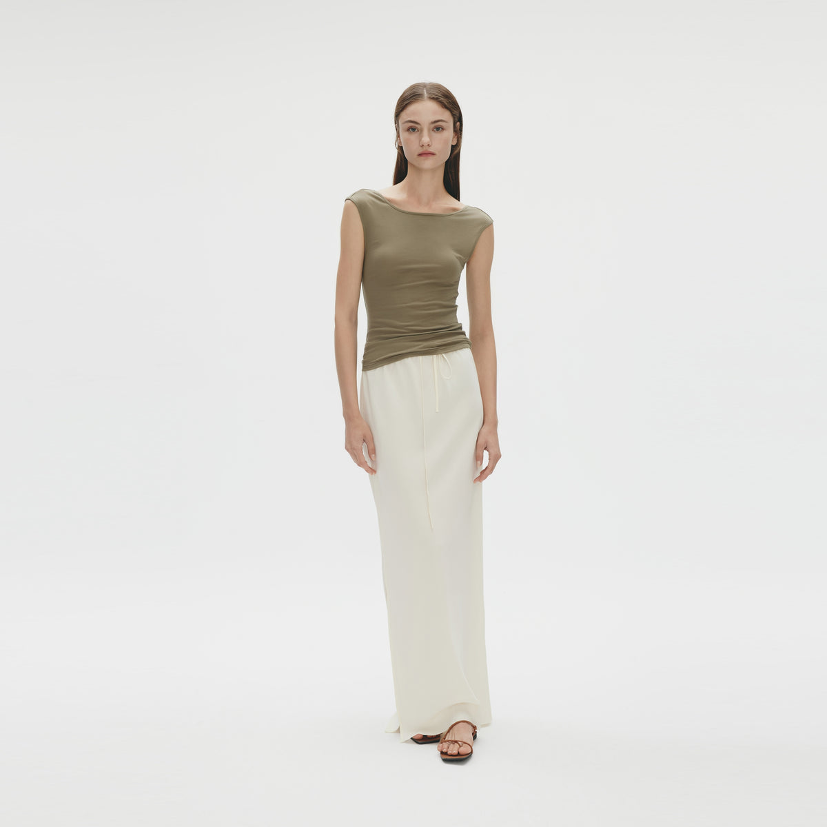 Low-back T-shirt,Grey Oliver