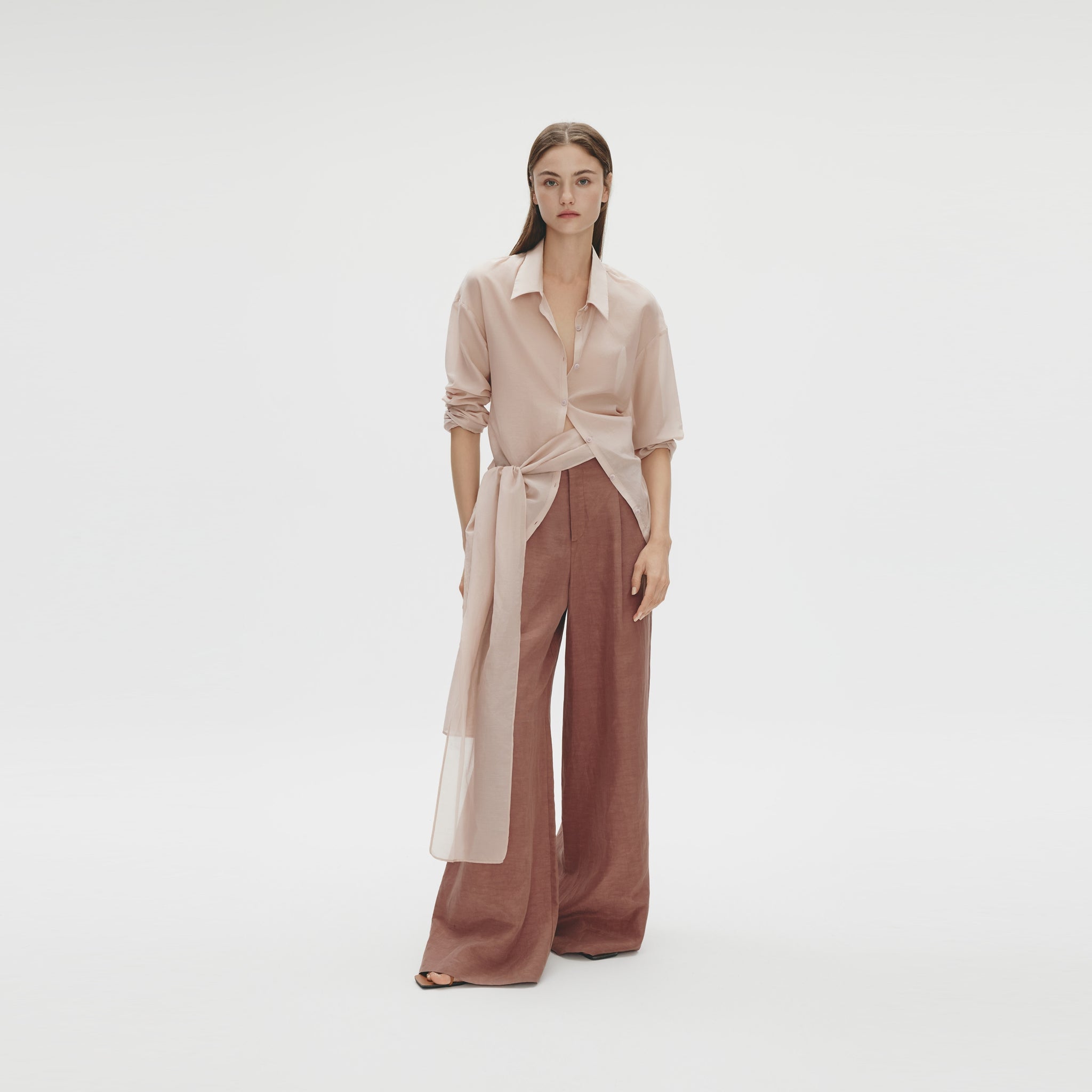 Wrapping Shirt,Dusty Pink