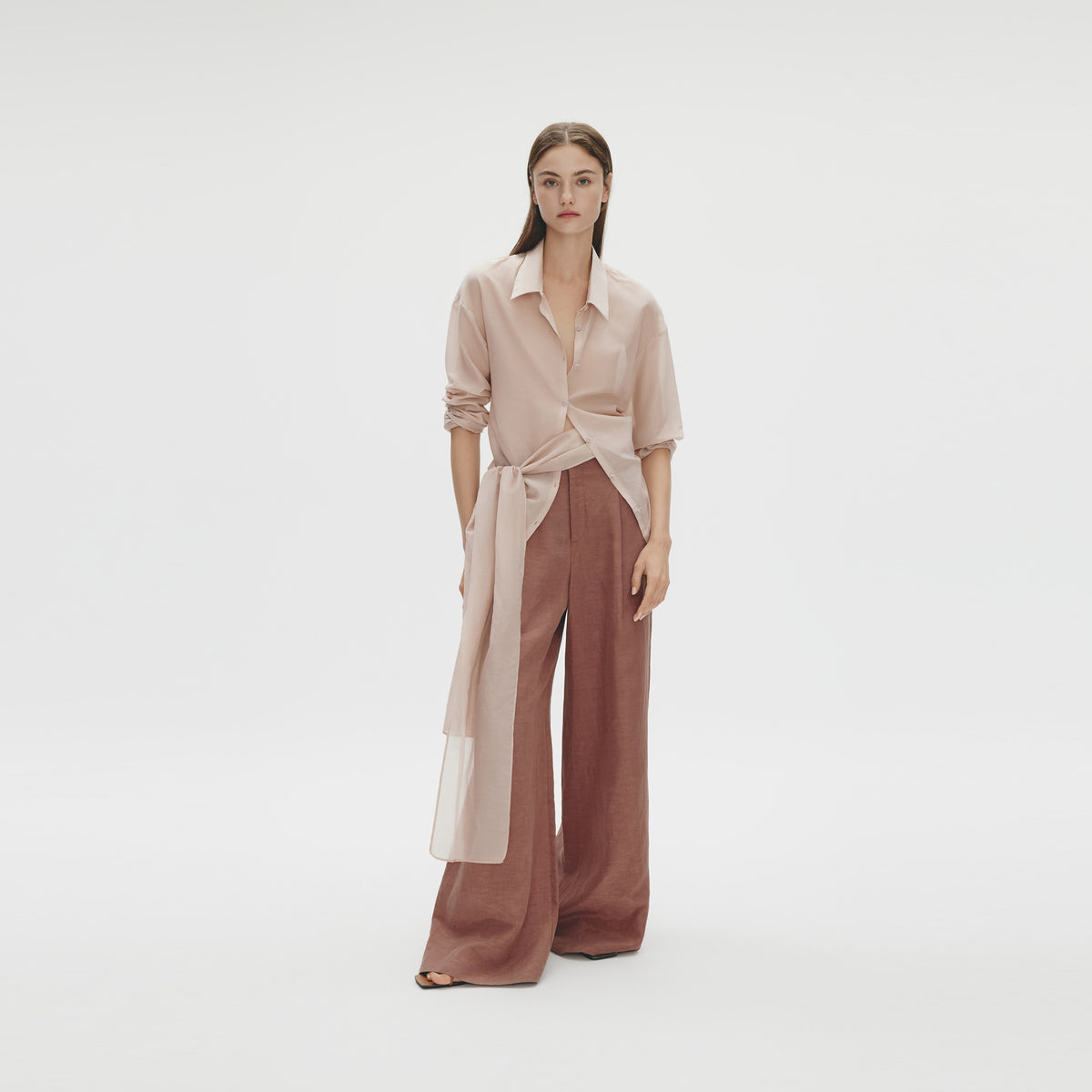 Wrapping Shirt,Dusty Pink