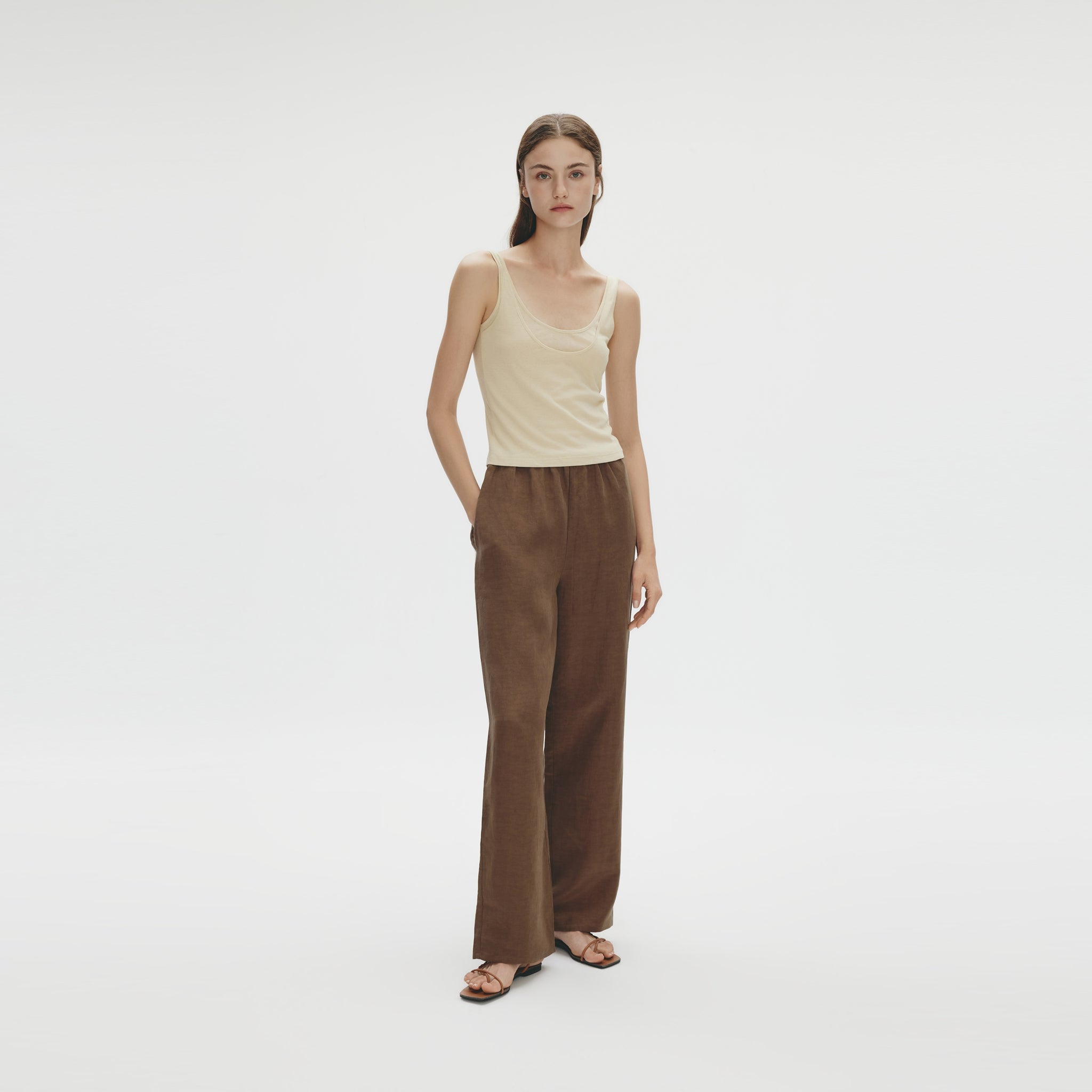 Double-layered Tank, Vanilla White