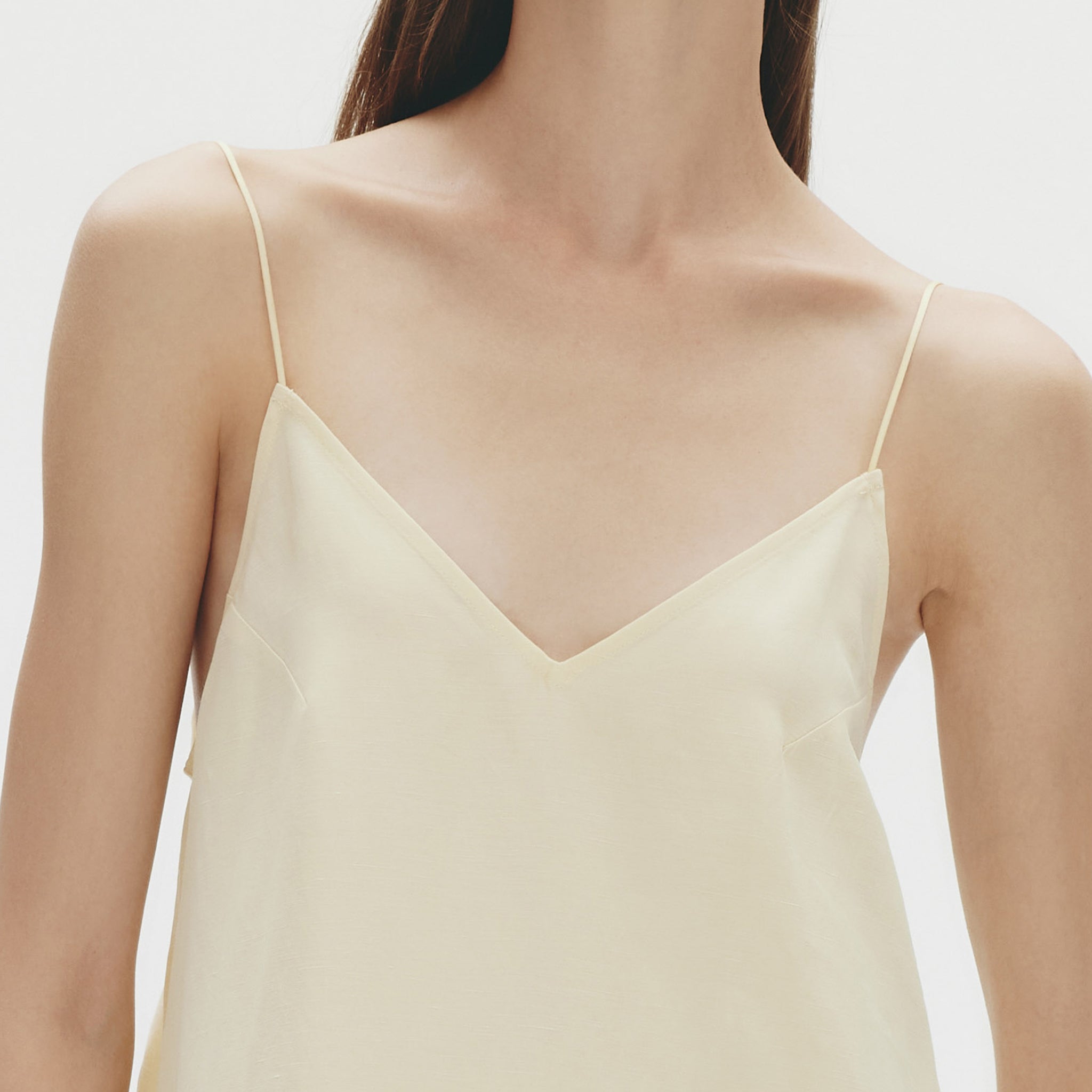 Back Gathering Maxi Dress,Morning Dew Yellow