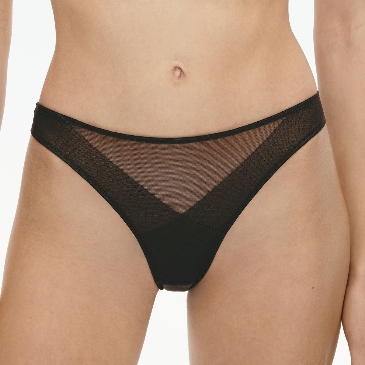 Mesh Mid-rise Brief,Chocolate