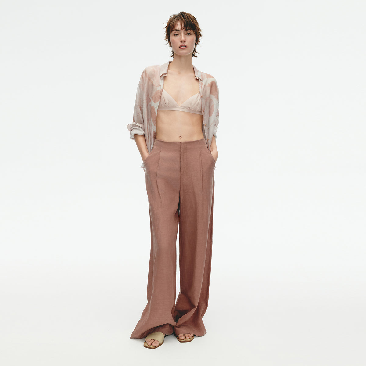 [Capsule Collection]Oversized Shirt,Peony Print