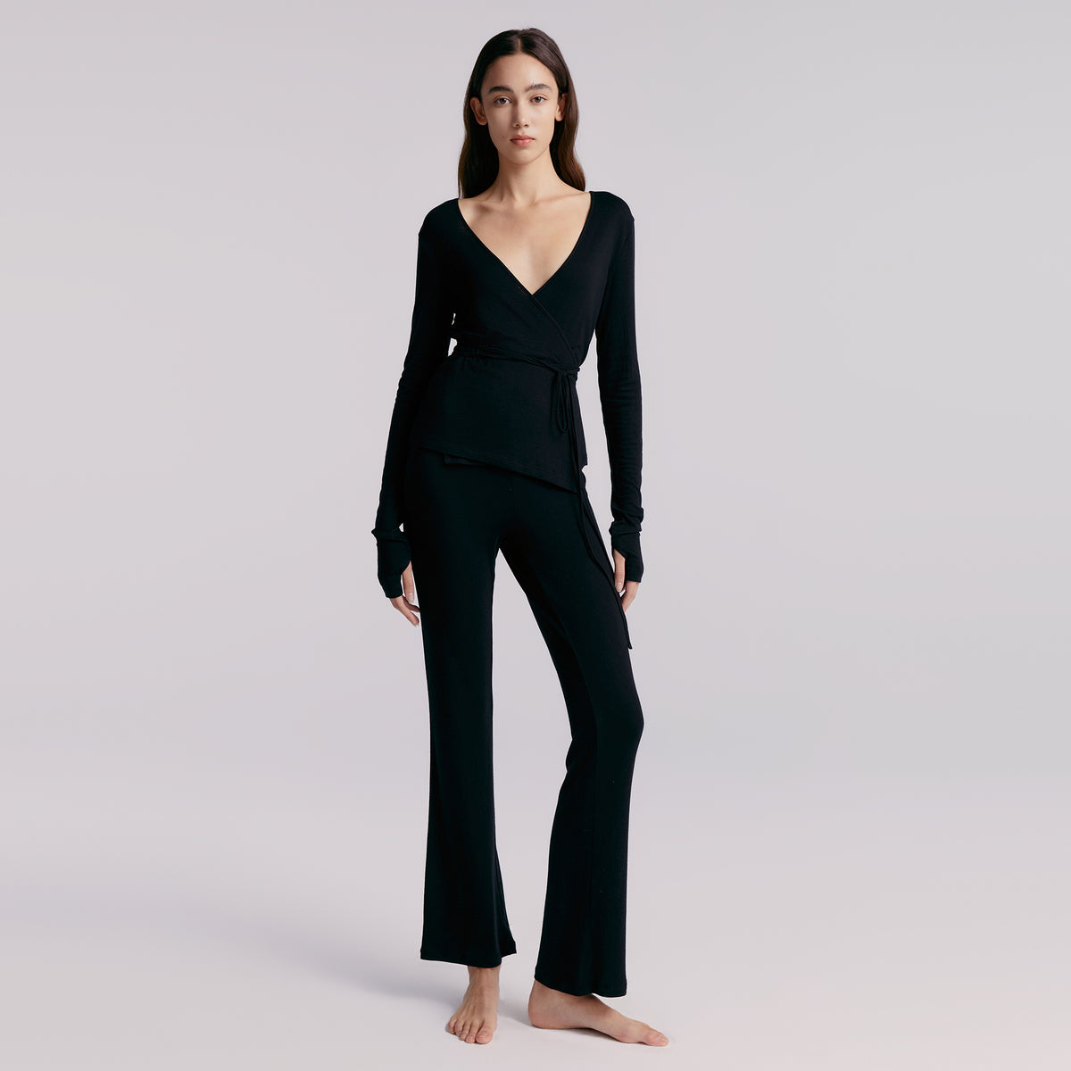 Highneck Raglan Jersey Cardigan,Black