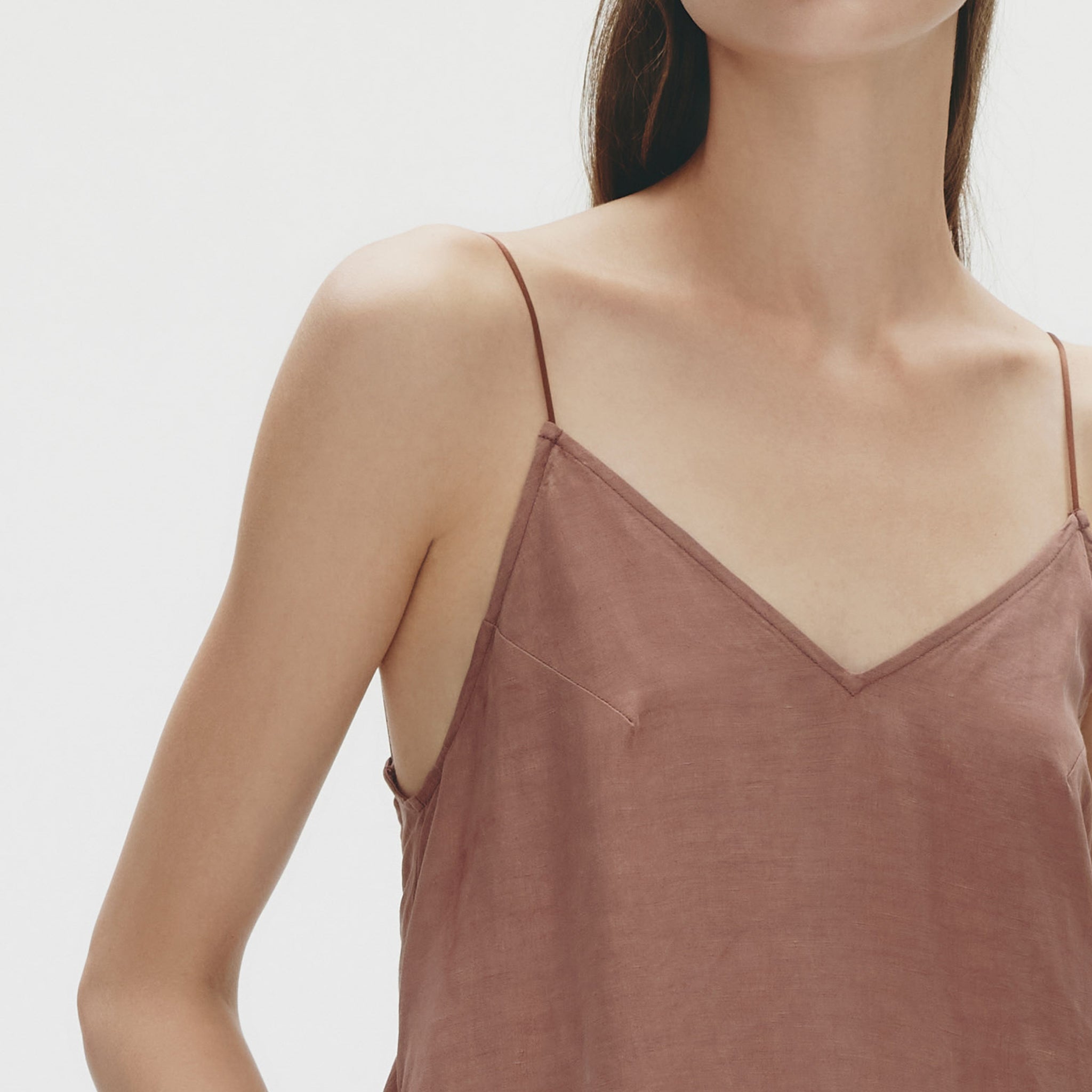 Back Gathering Maxi Dress,Mulberry Brown