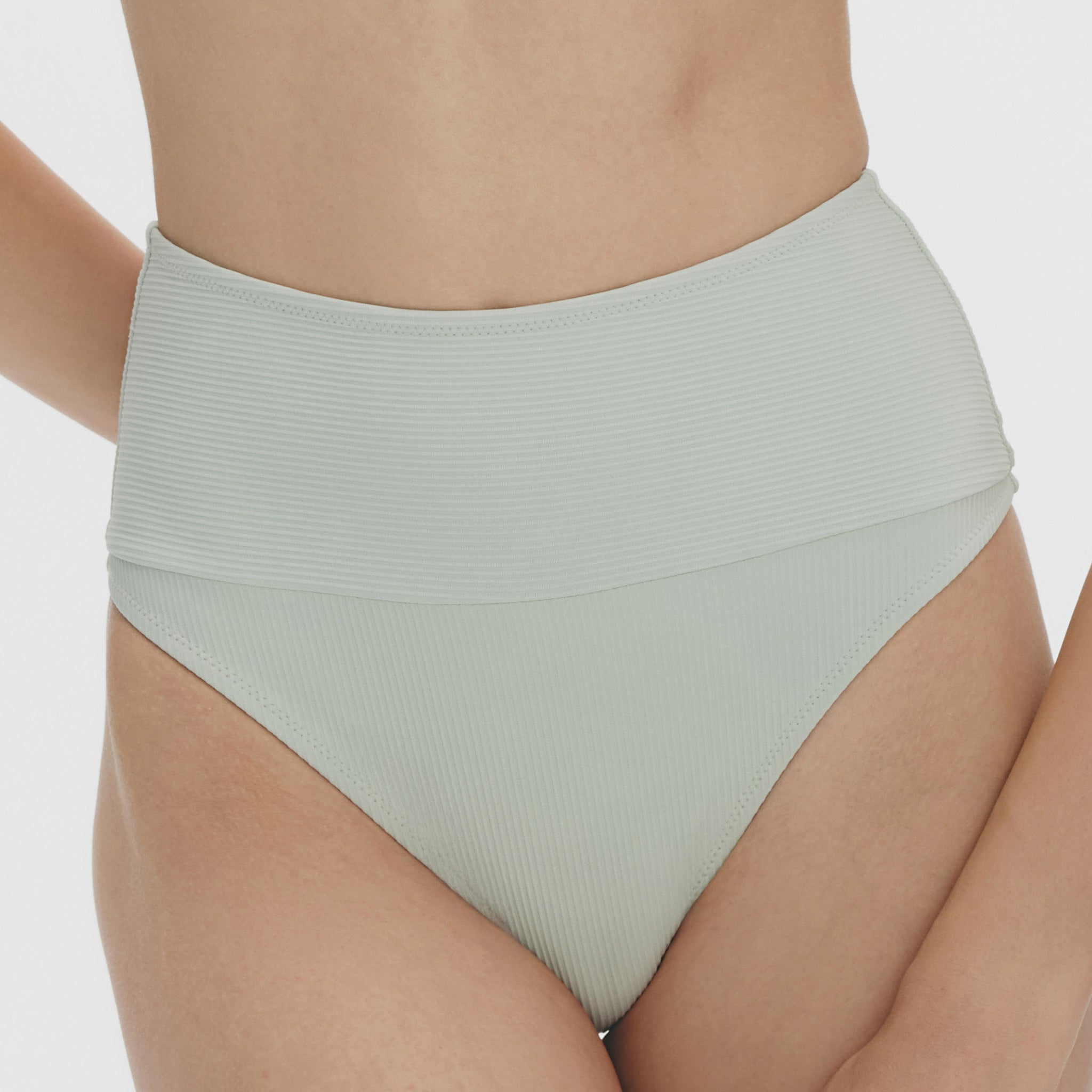 High-rise Bikini Bottom,Ice Blue