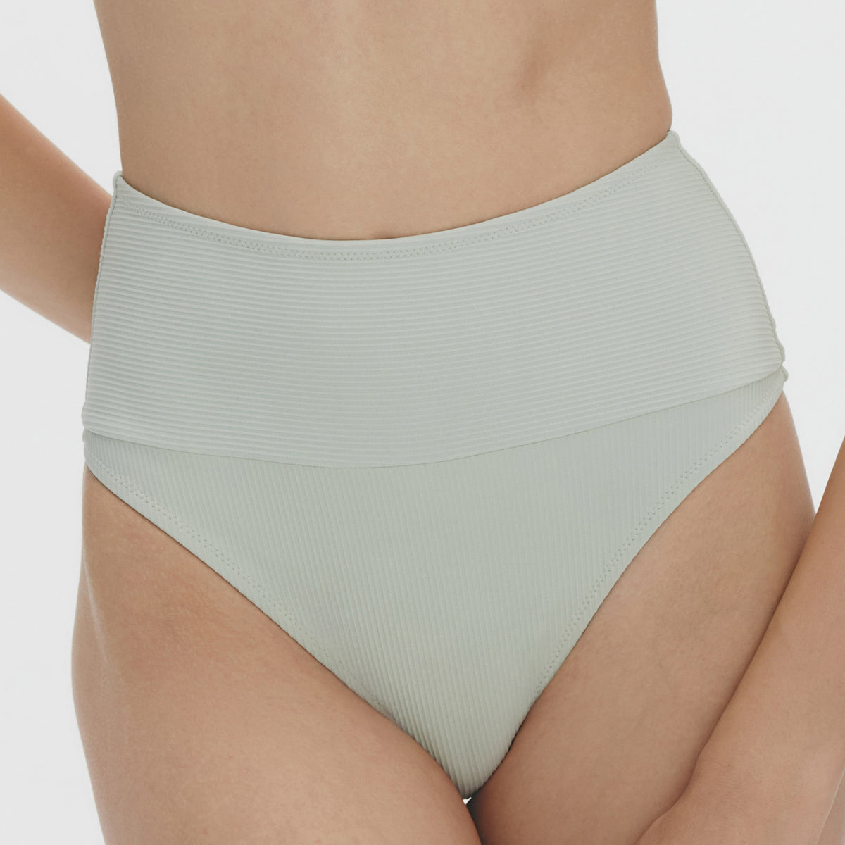 High-rise Bikini Bottom,Ice Blue