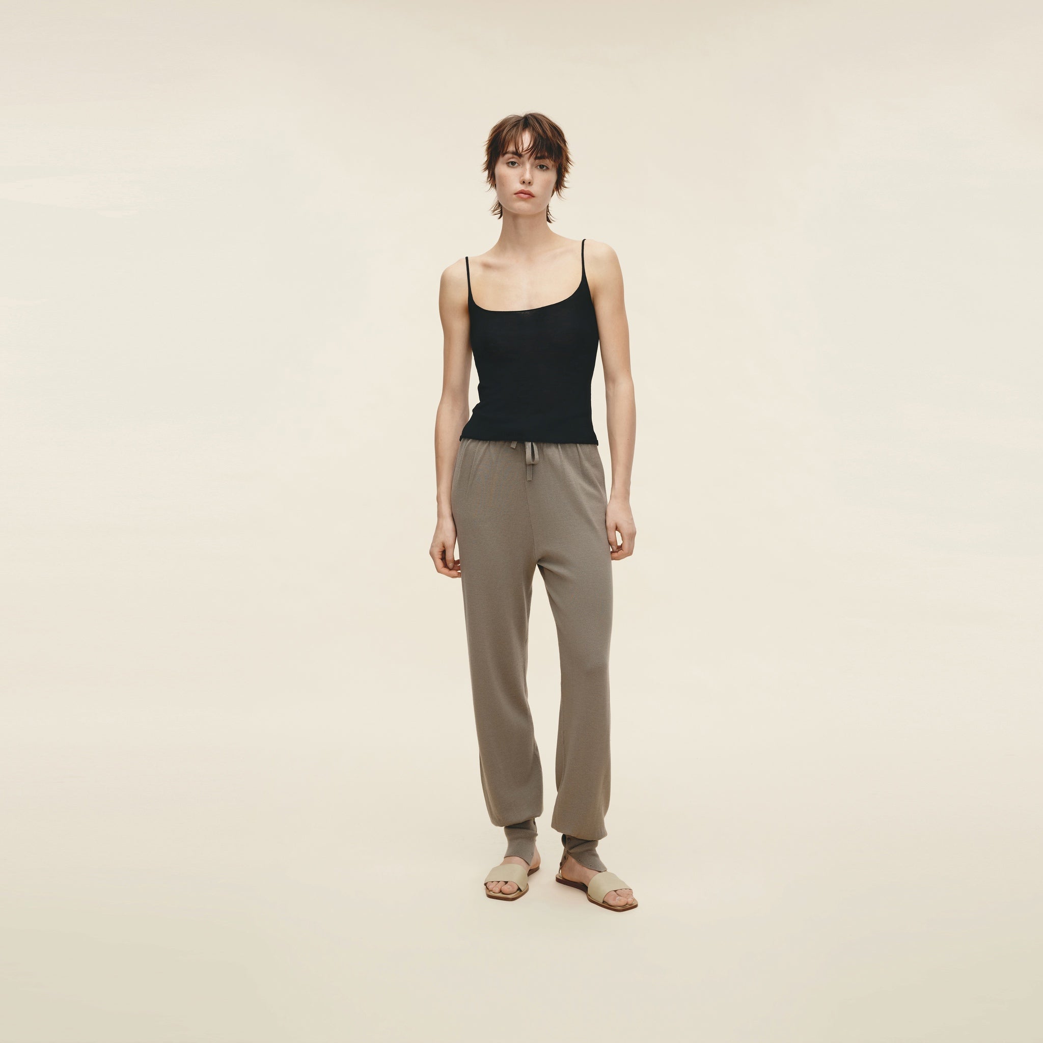 Water-soluble Wool Knitted Camisole,Classic Black