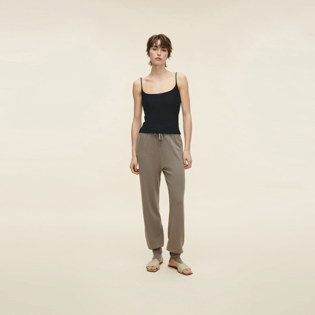 Water-soluble Wool Knitted Camisole,Classic Black