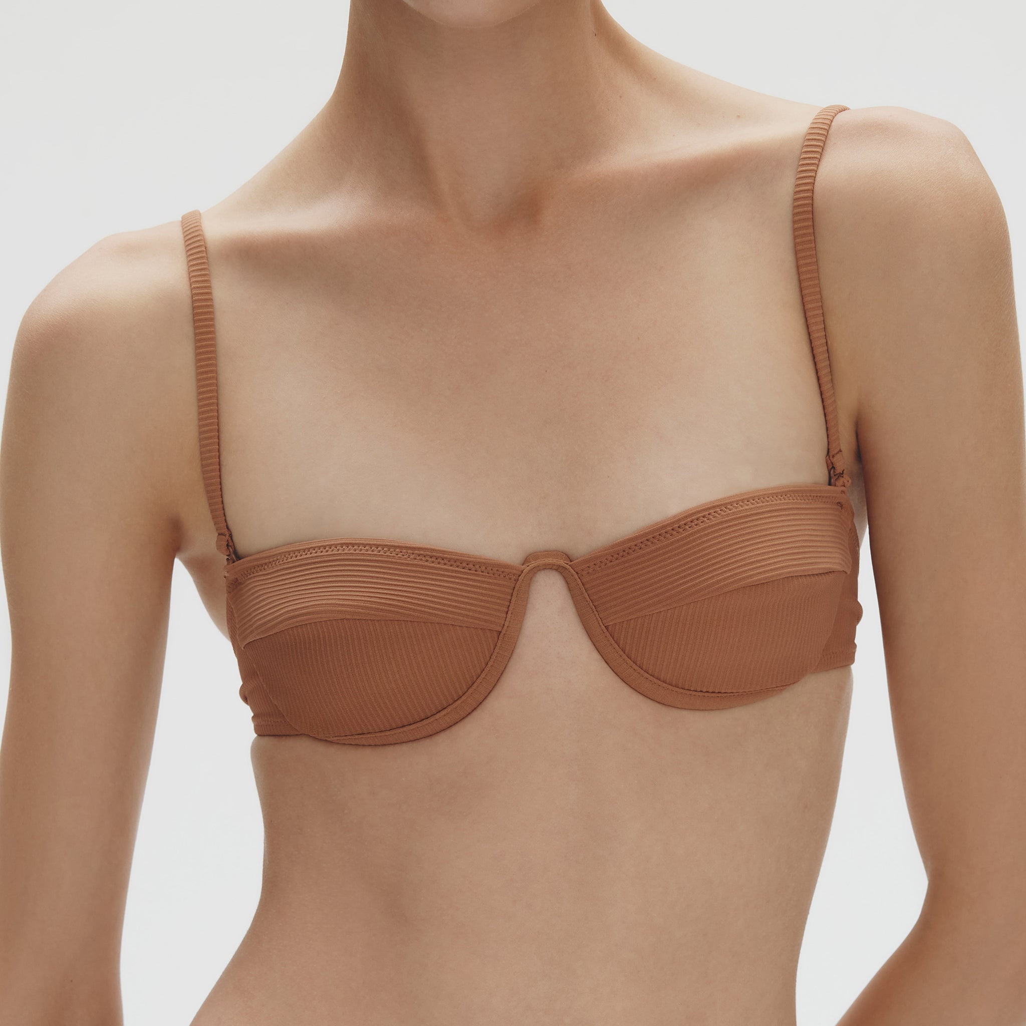 Demi Bikini Top,Toffee