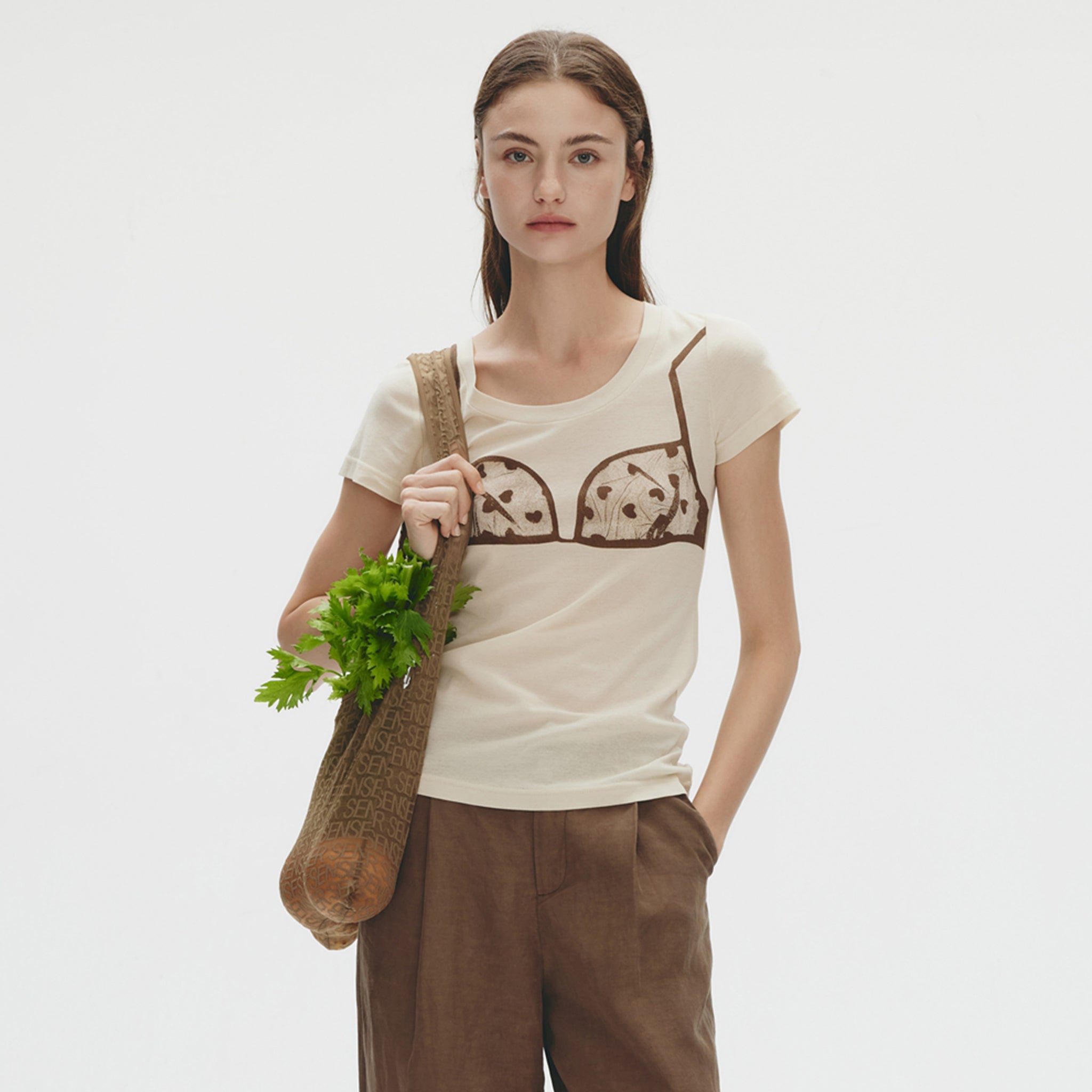 Printed T-shirt, Eggshell