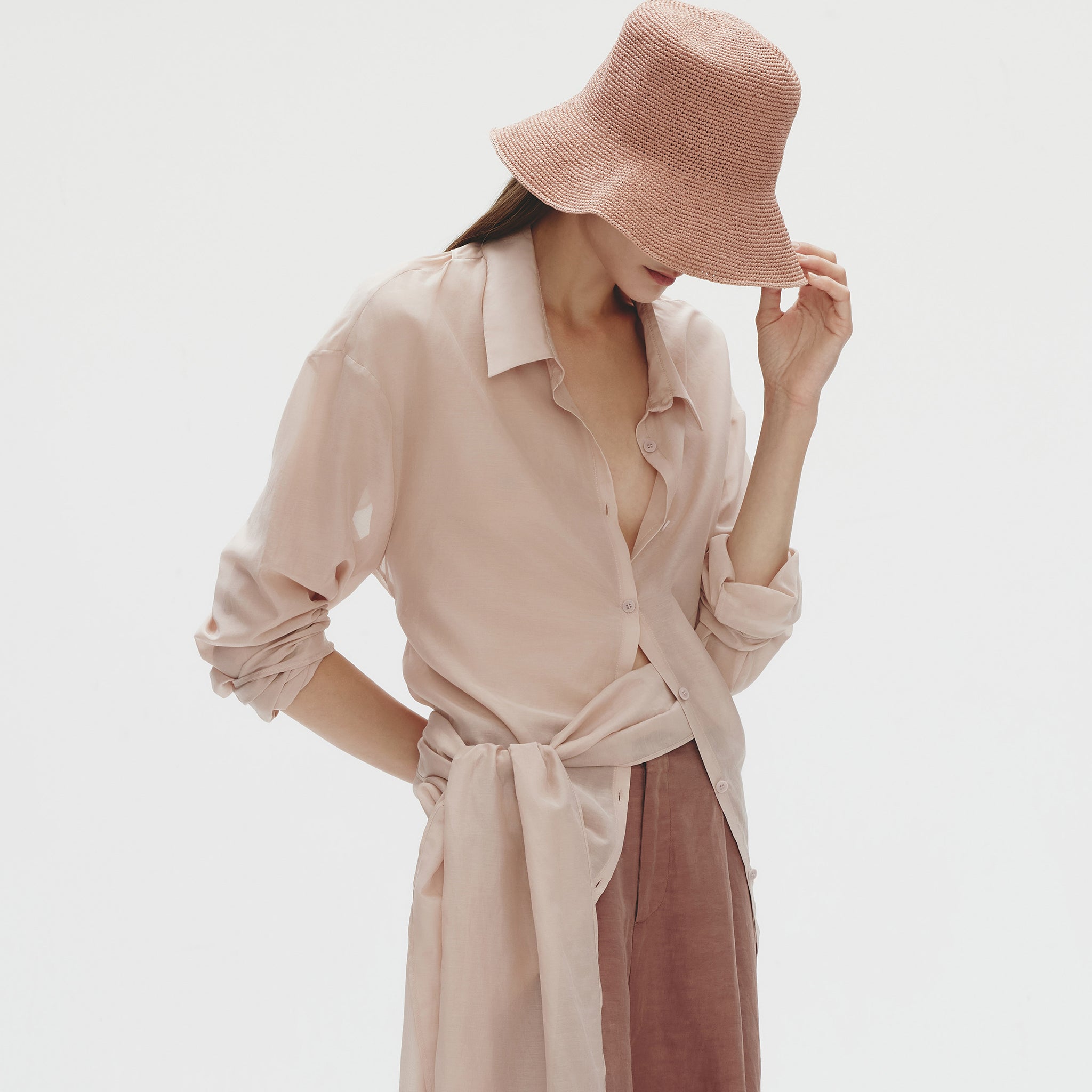 Wrapping Shirt,Dusty Pink