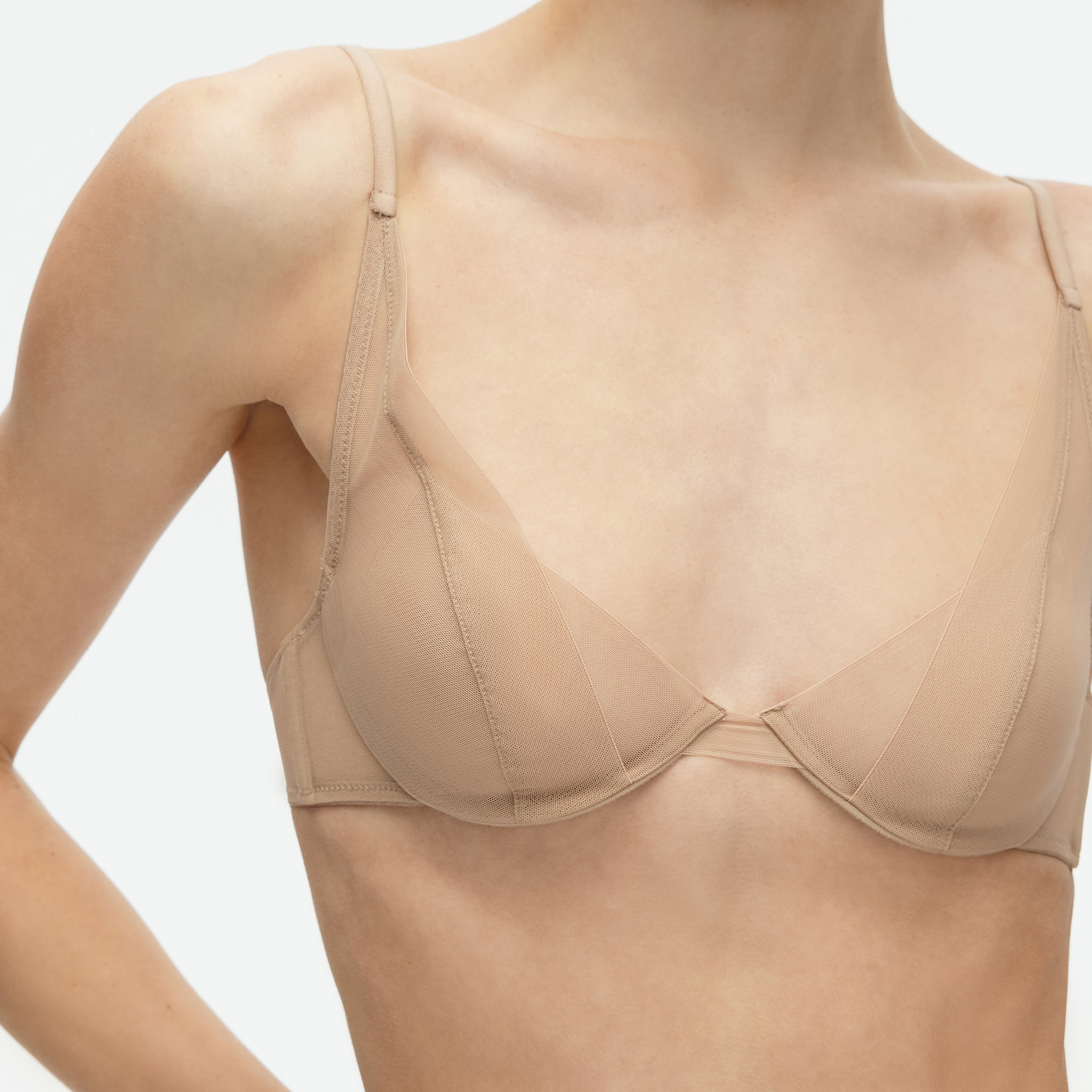 Mesh Underwire Bra,Shifting Sand