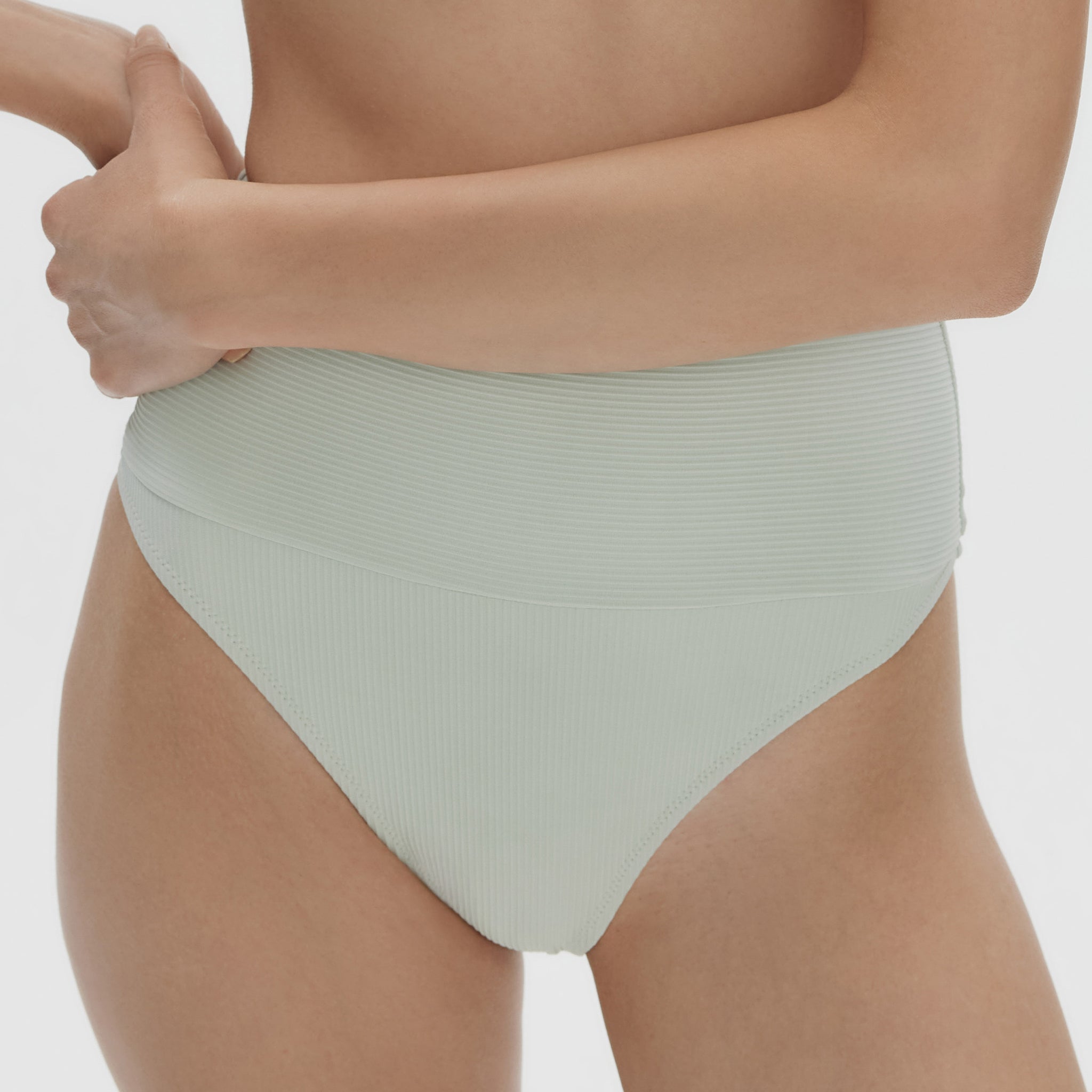 High-rise Bikini Bottom,Ice Blue