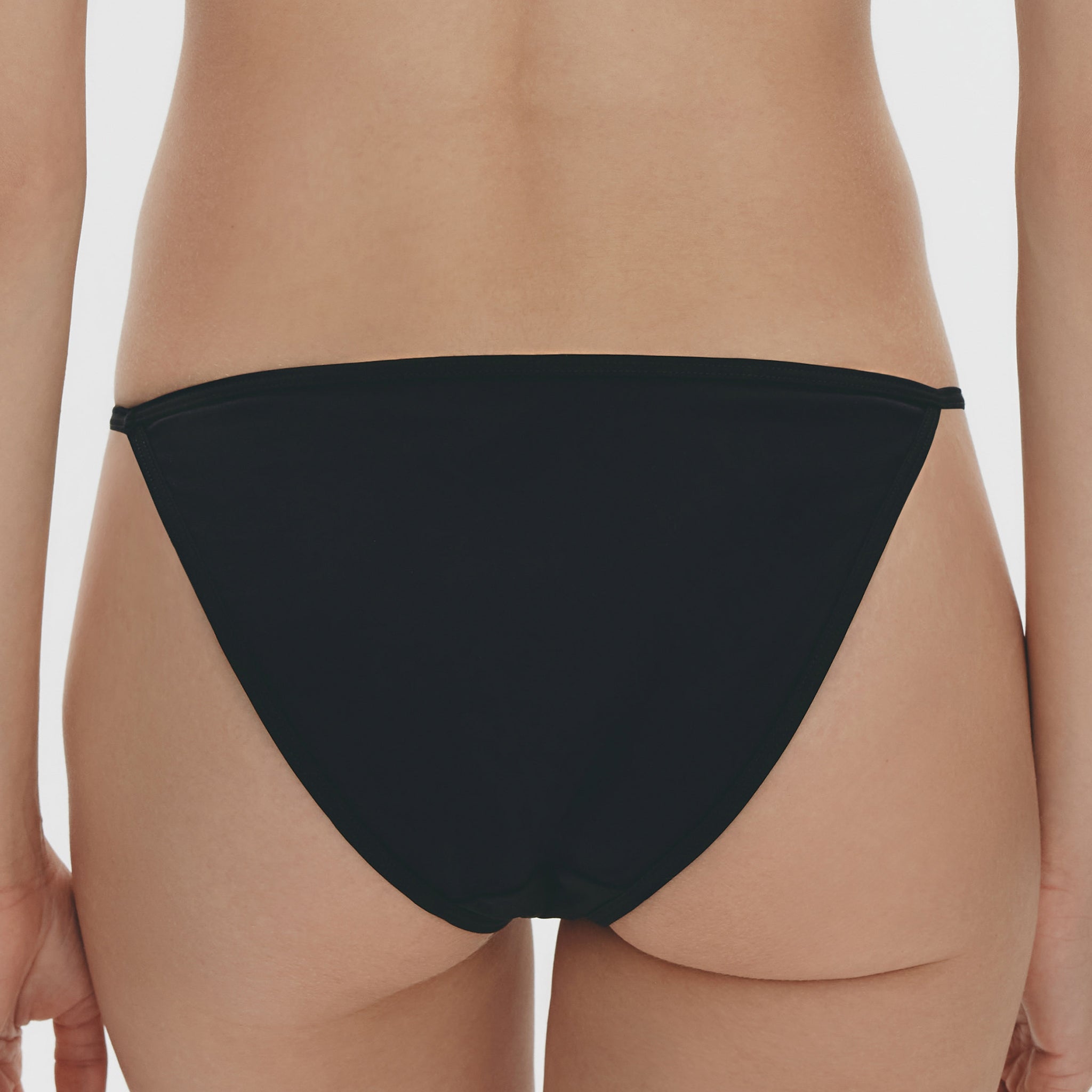 Embroidery Mid-rise Brief,Black