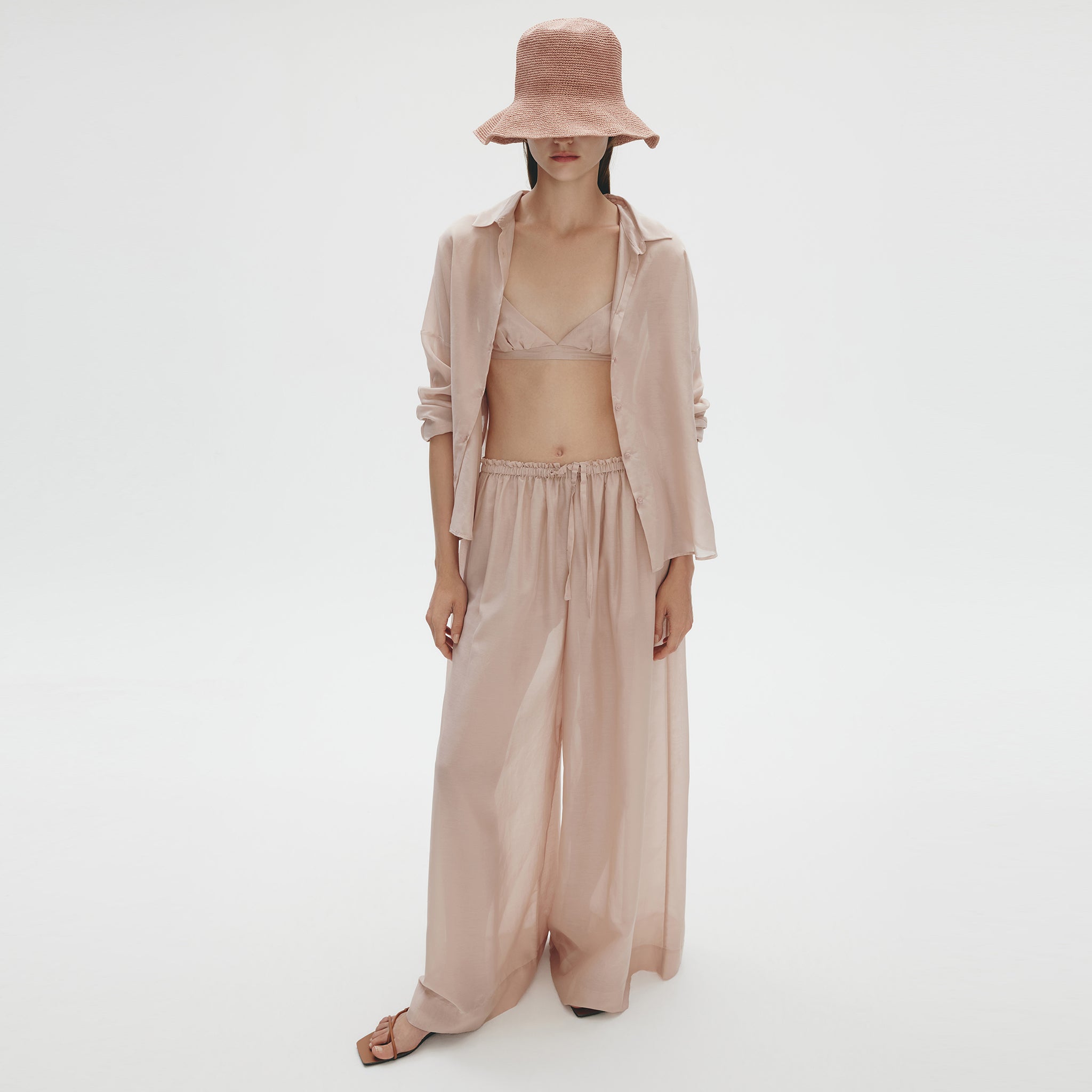 Wide-leg Pants, Dusty Pink