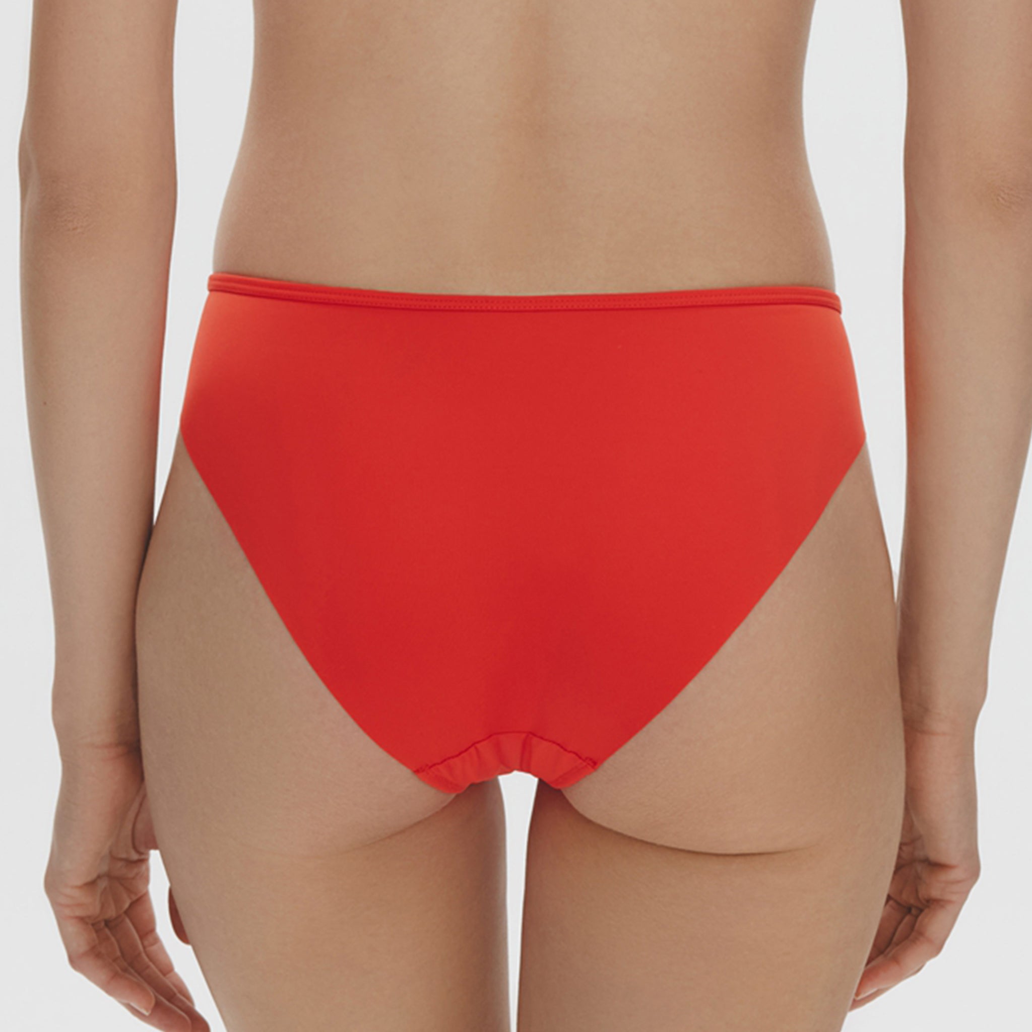 Stitching Mid-waist Briefs,Orange