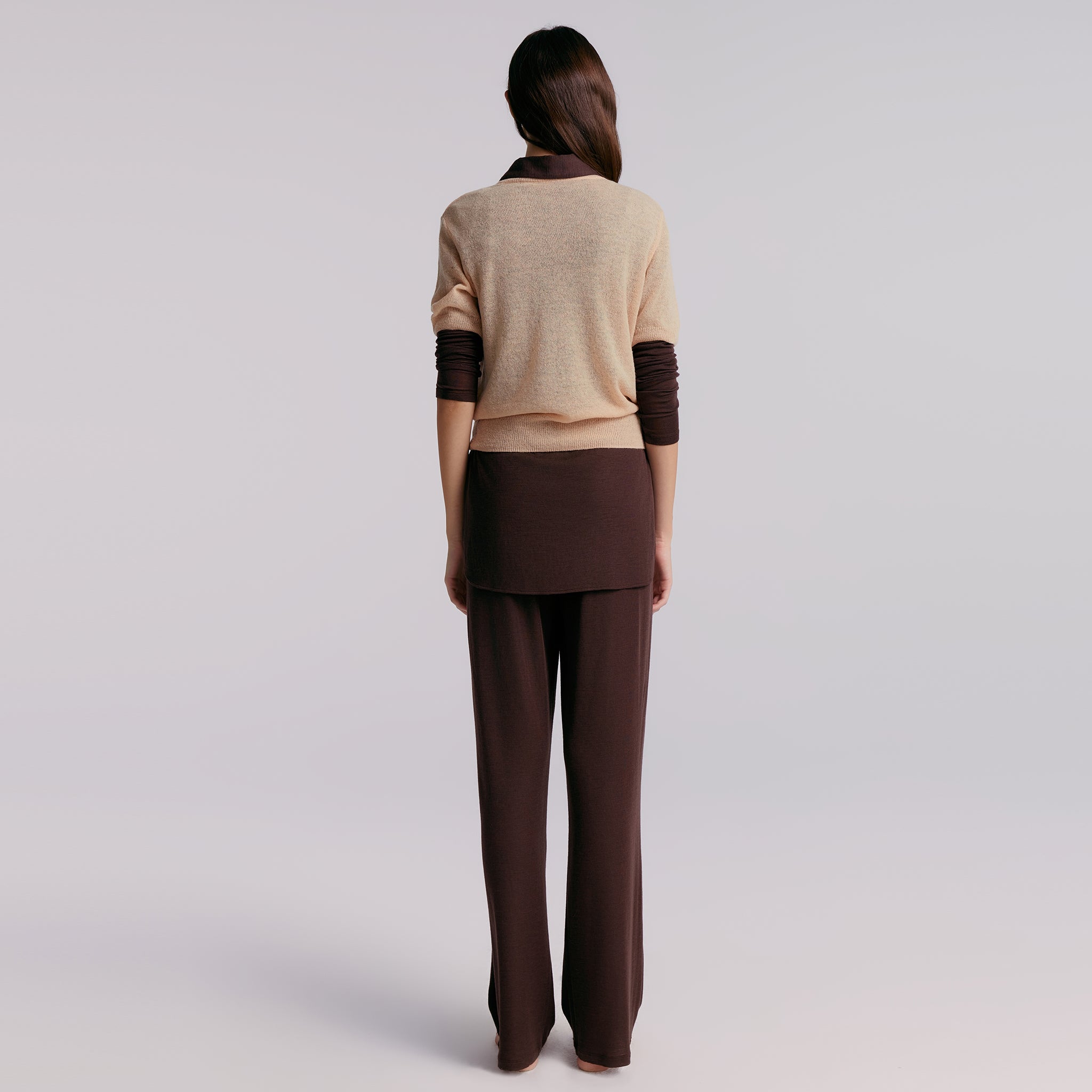 Knitted T-shirt,Salmon Pink