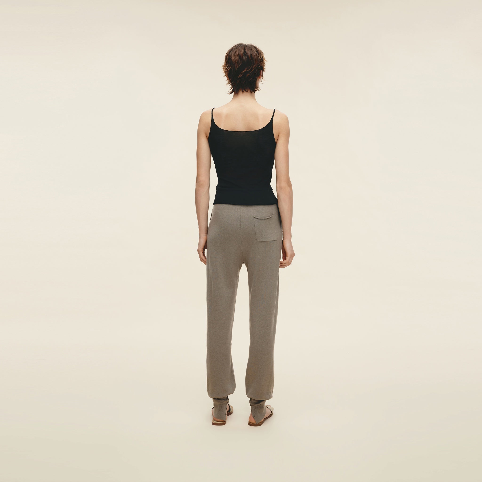 Water-soluble Wool Knitted Camisole,Classic Black
