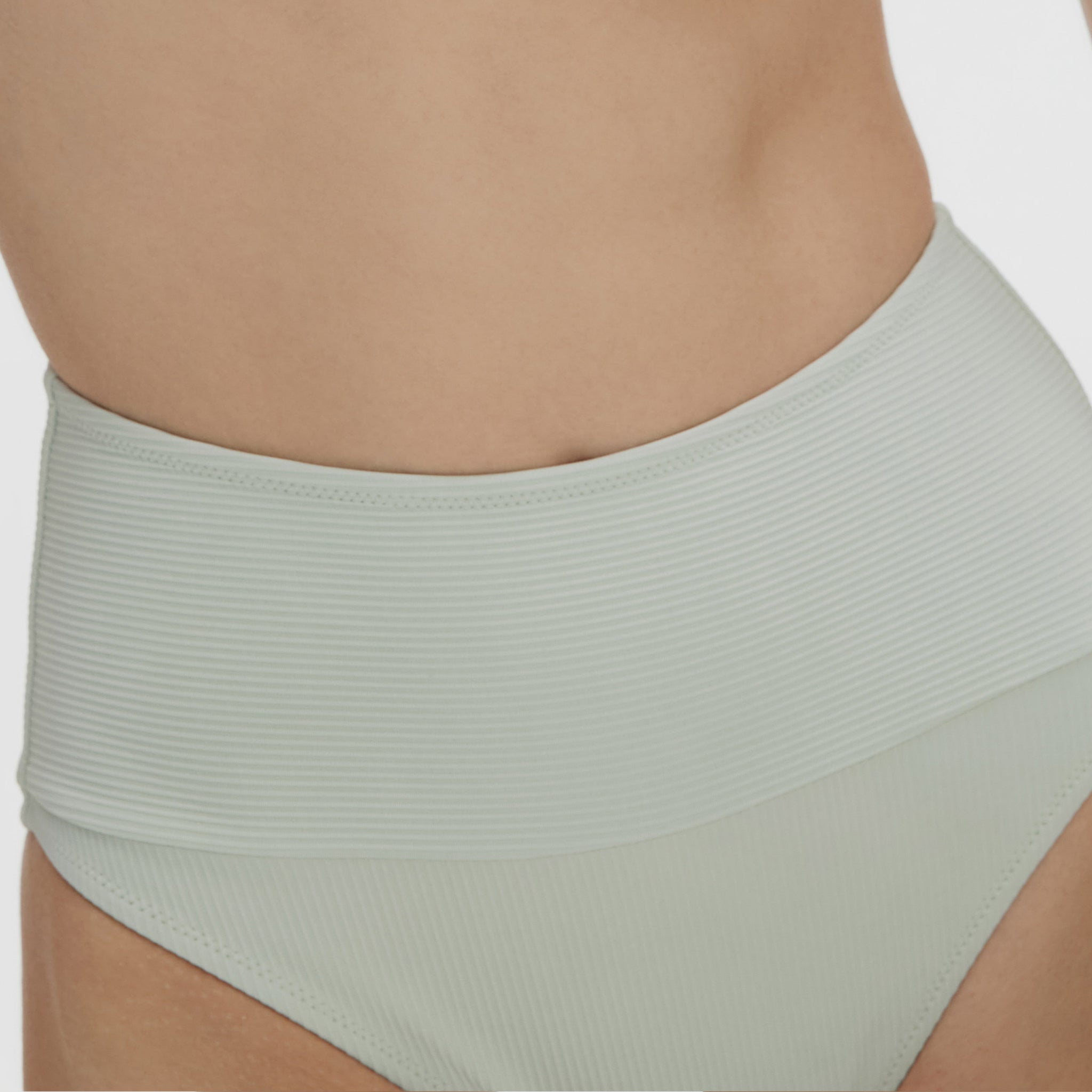 High-rise Bikini Bottom,Ice Blue