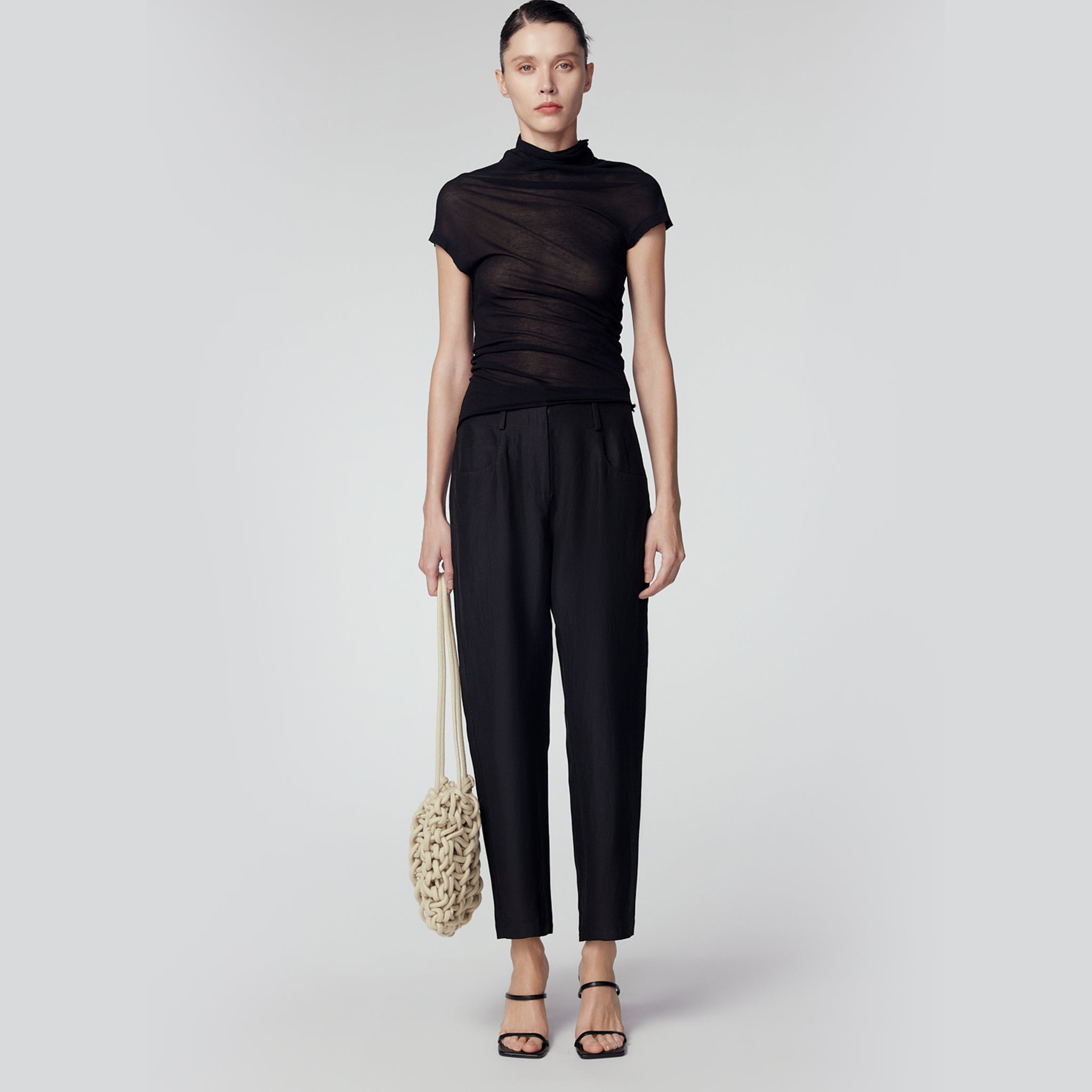 Asymmetrical T-Shirt, Black