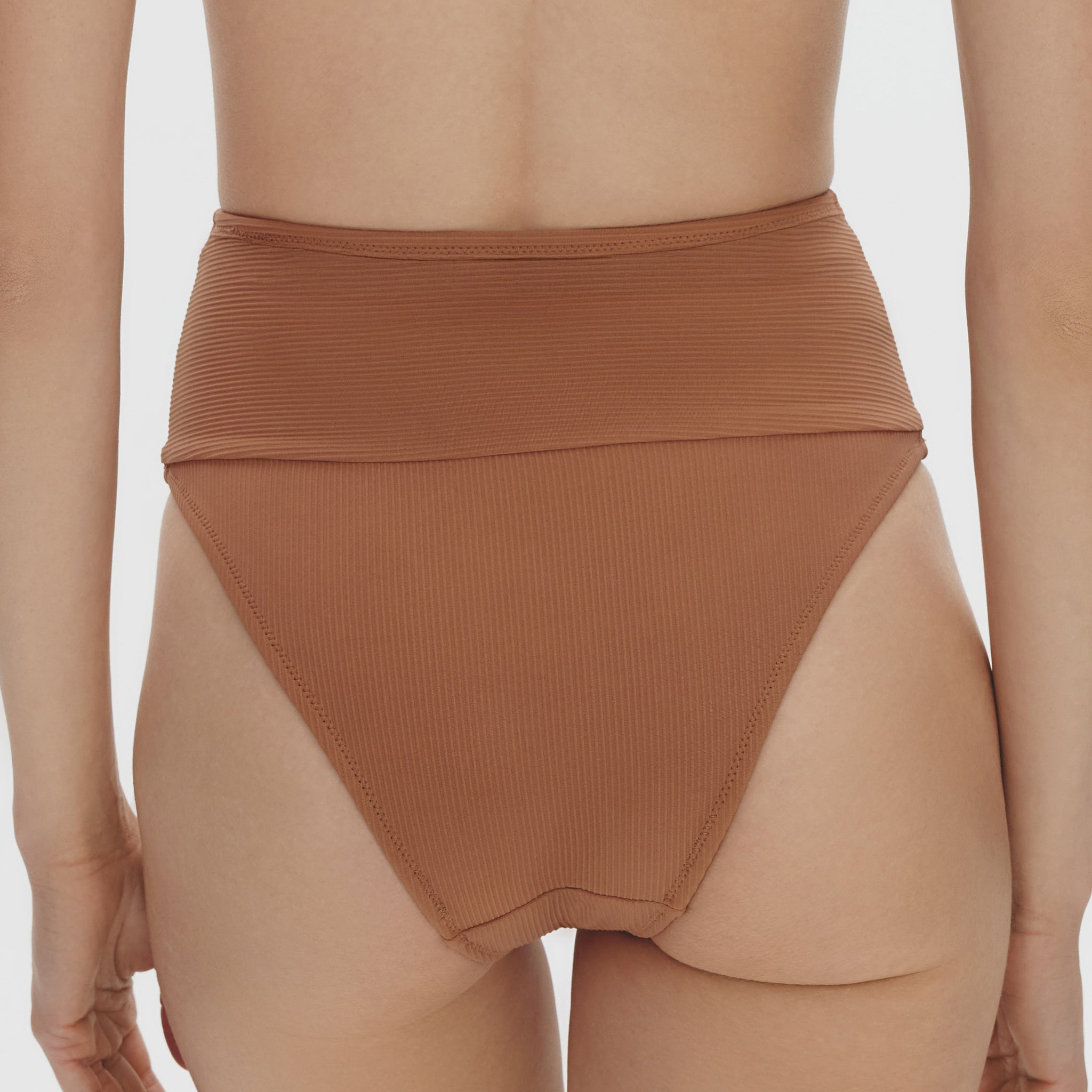 High-rise Bikini Bottom,Toffee