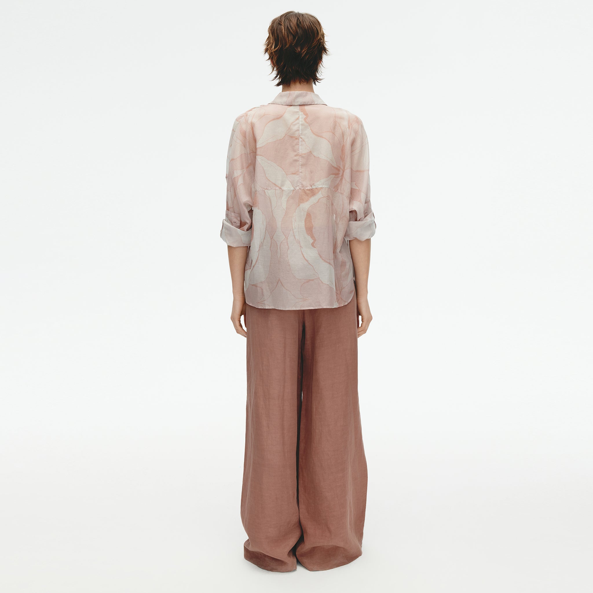 [Capsule Collection]Oversized Shirt,Peony Print