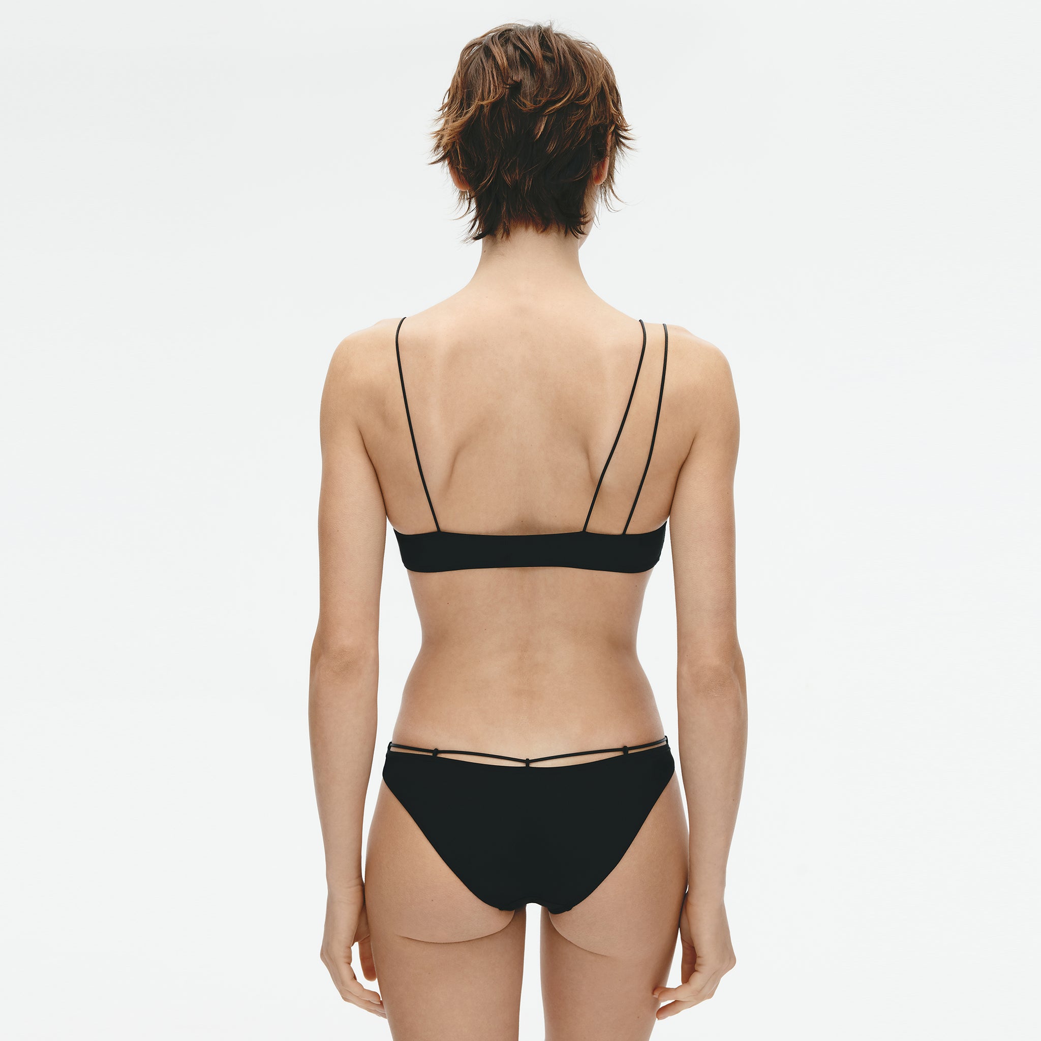 Asymmetric Eco-friendly Tube Bra,Black