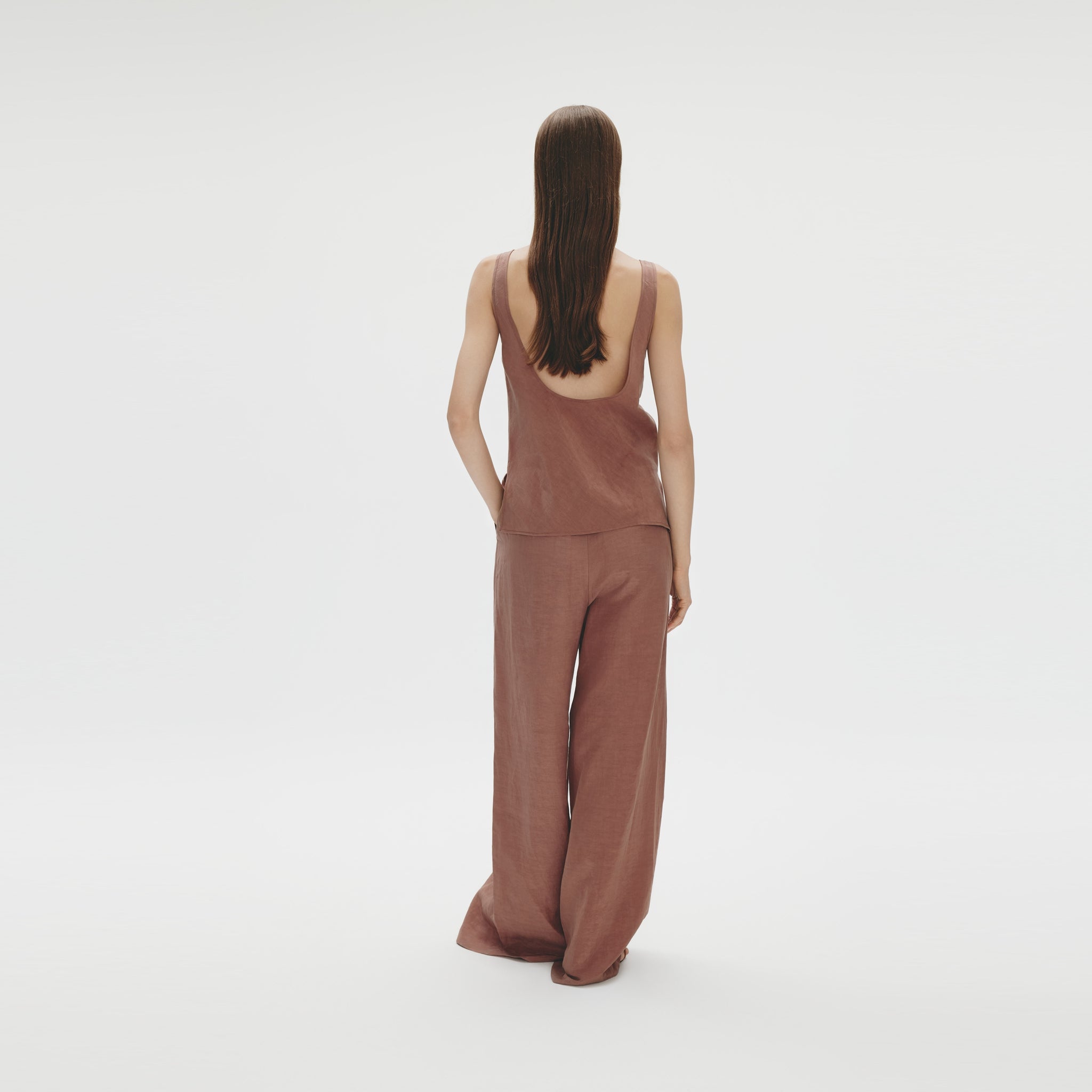 Bias-cut Tank,Mulberry Brown