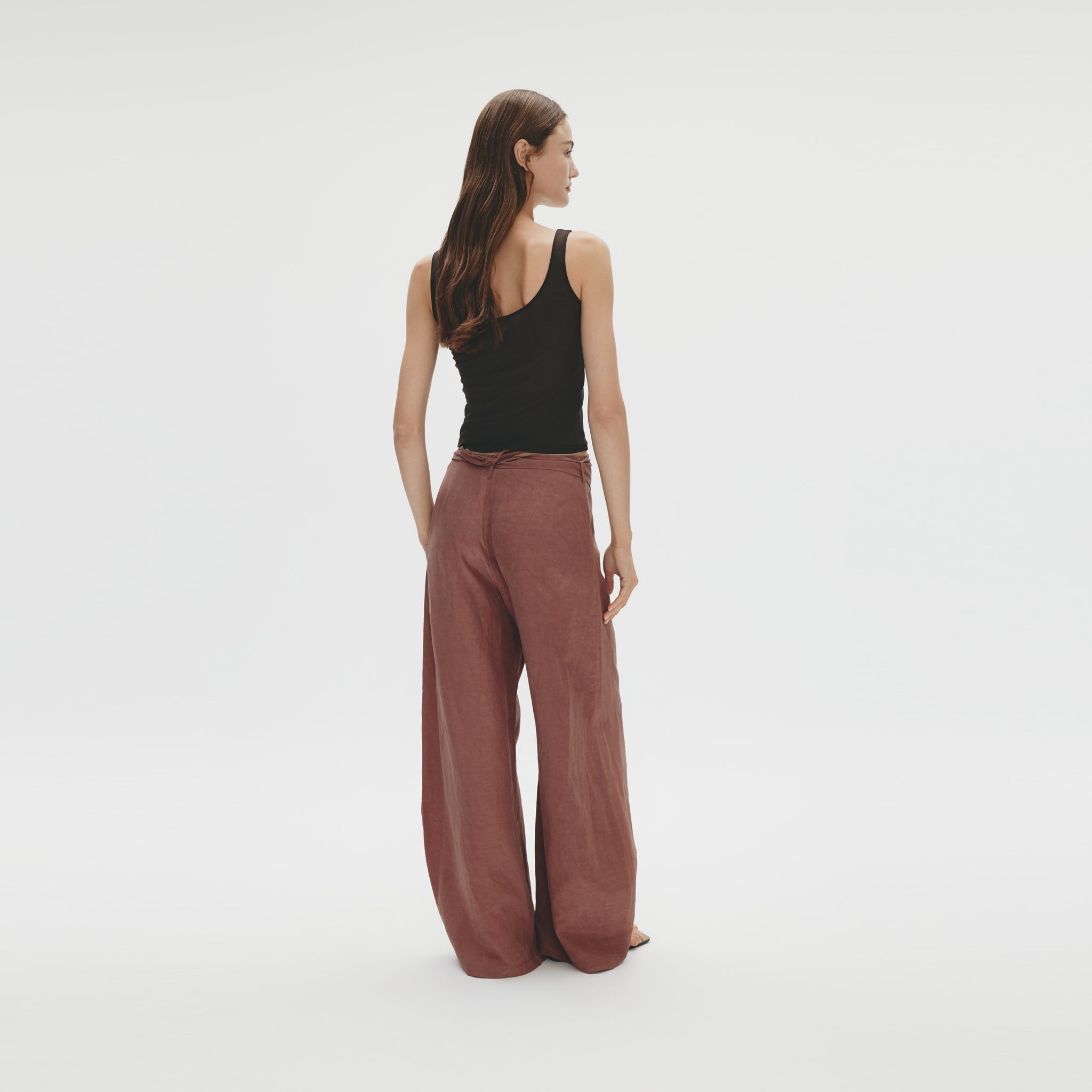 Double-layered Tank, Chocolate Brown