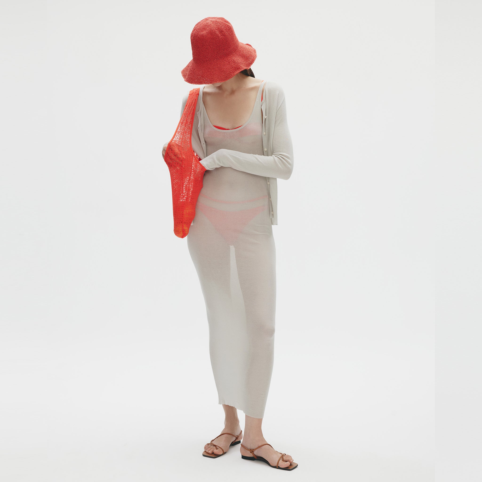 Ribbing Cardigan, Light Fog